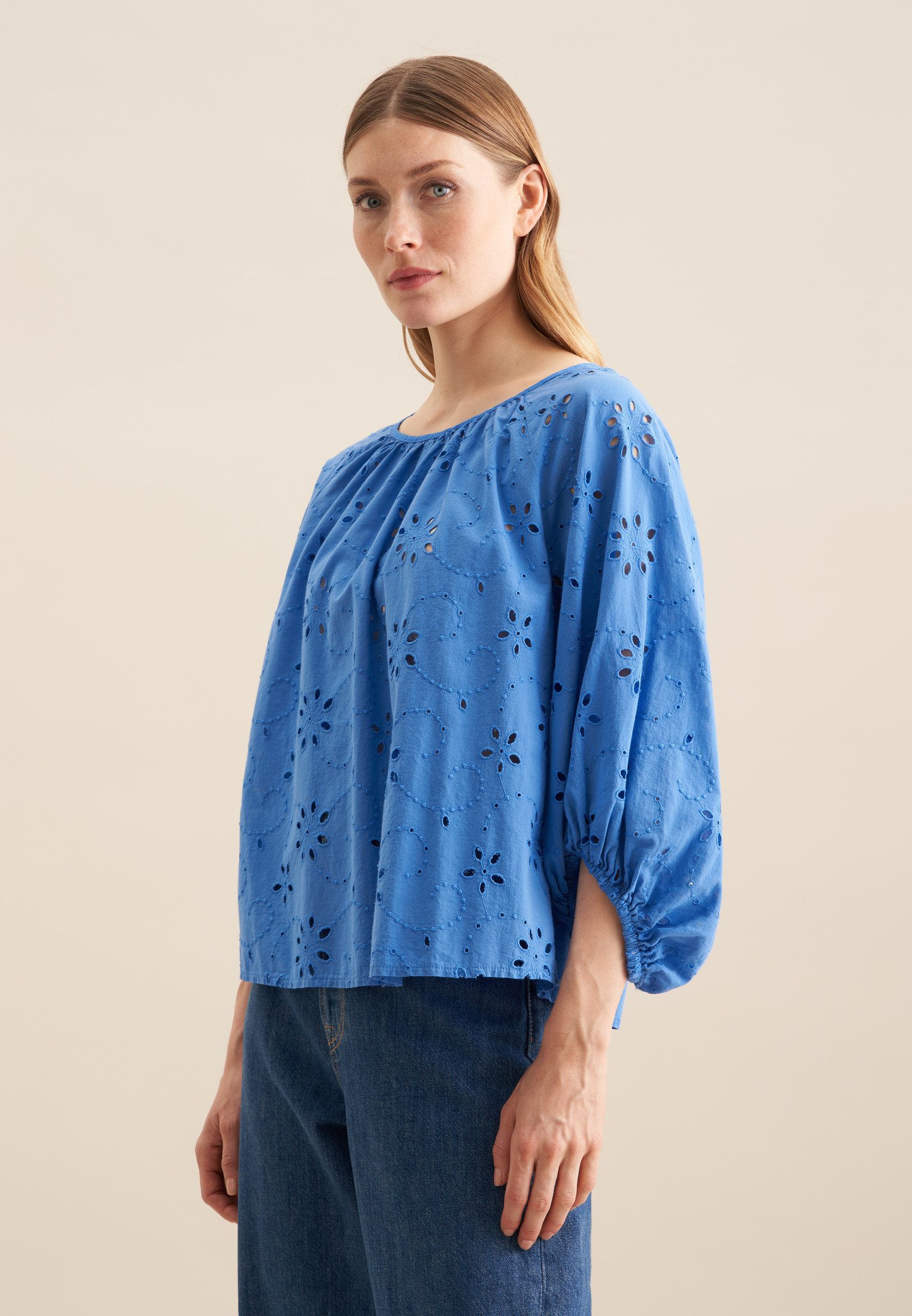 seidensticker Shirtbluse Schwarze Rose 3/4-Arm Rundhals günstig online kaufen