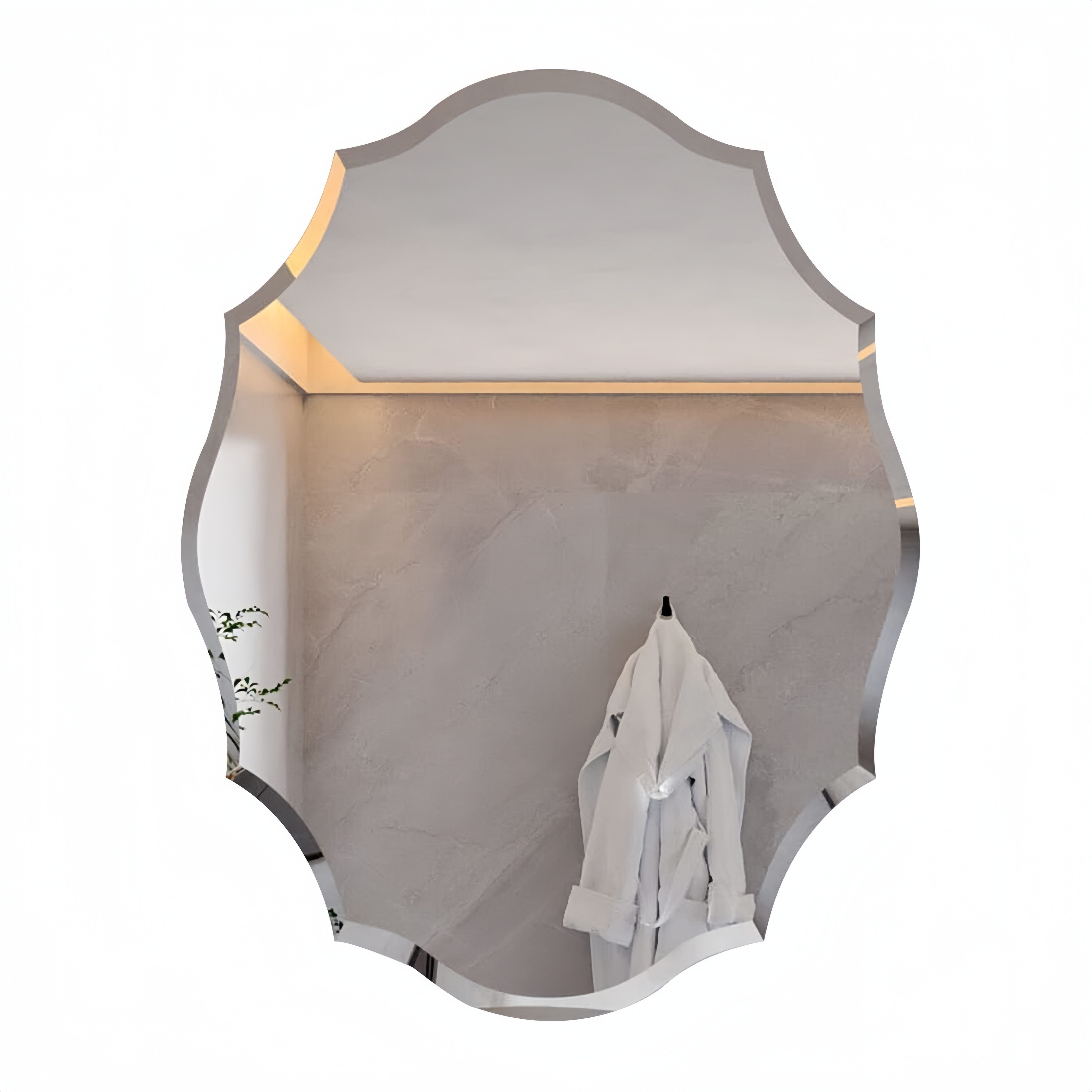 Artloge Wandspiegel Dekorative Spiegel Asymmetrisch Silber günstig online kaufen