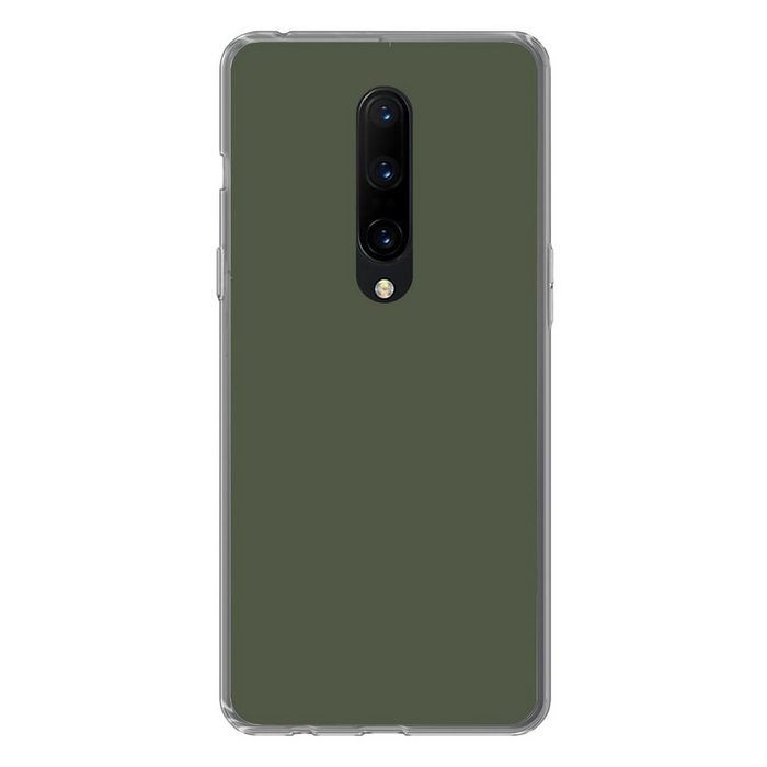 MuchoWow Handyhülle Grün - Olive - Farbe - Grün - Fest - Olivgrün Phone Case Handyhülle OnePlus 7 Pro Silikon Schutzhülle