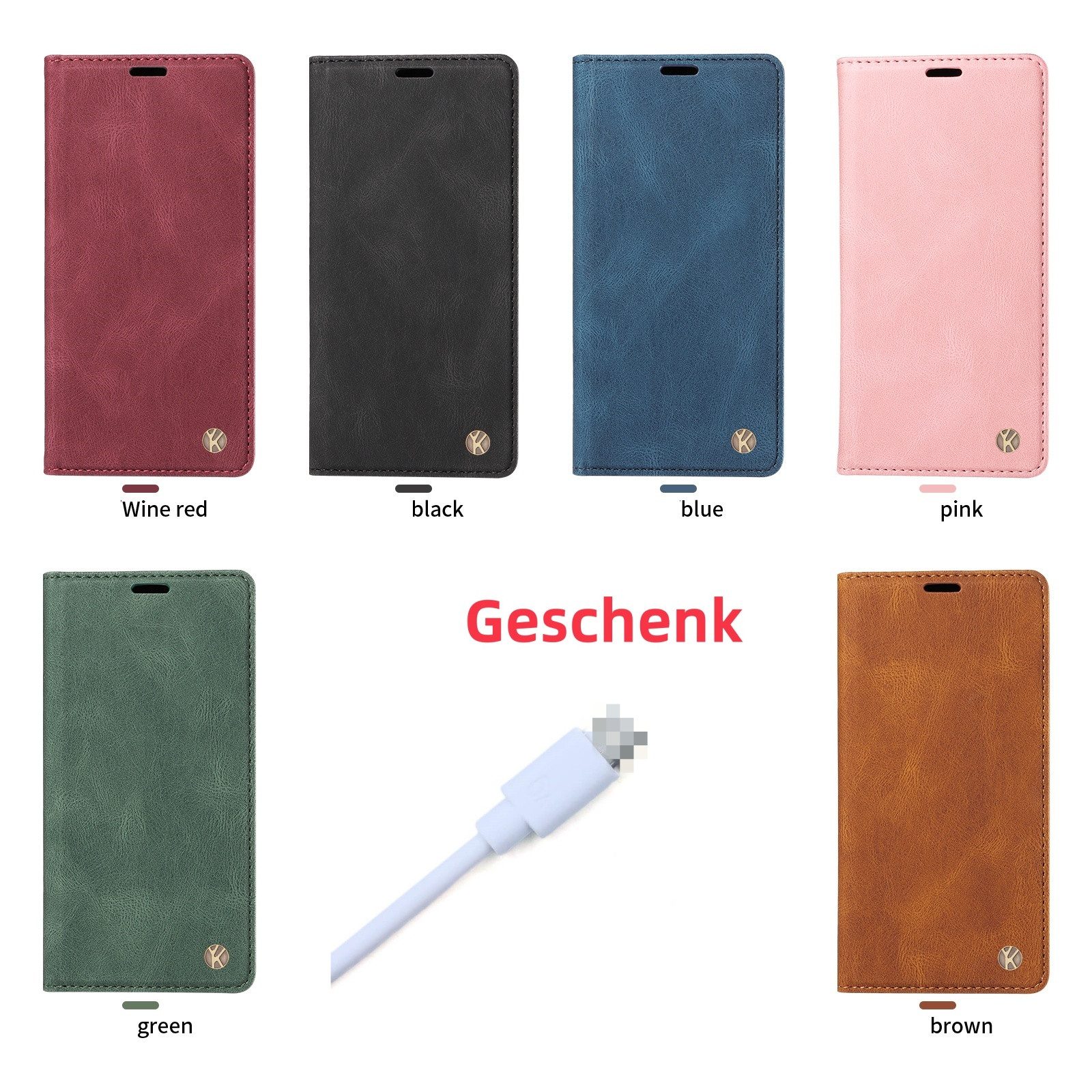 trends for living Handyhülle Leder Handy Hülle Tasche Case für Samsung Note 8 9 10 20 Ultra Pro