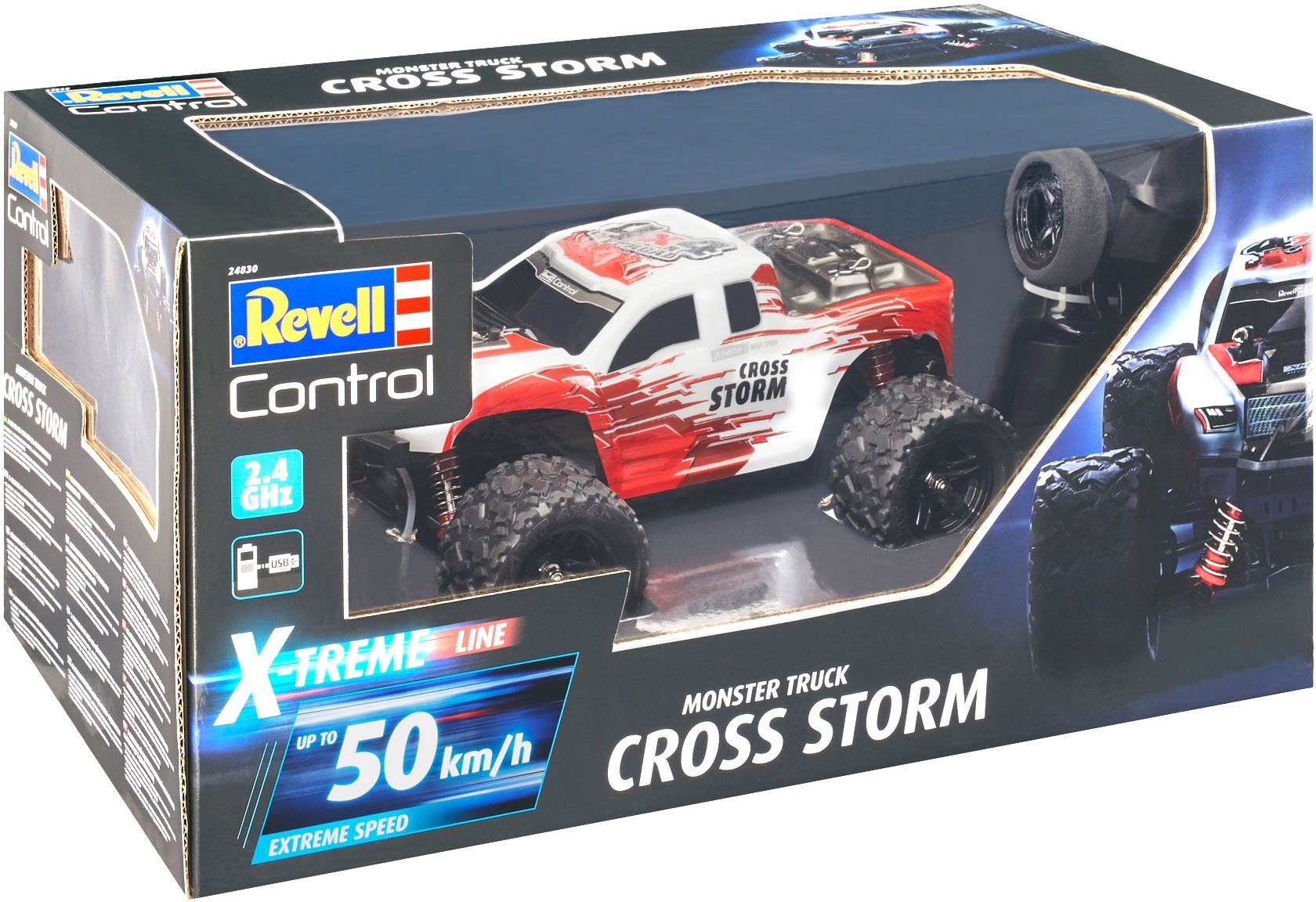 Revell® RC-Monstertruck X-Treme Car CROSS STORM, Geschwindigkeit bis zu 50 km/h