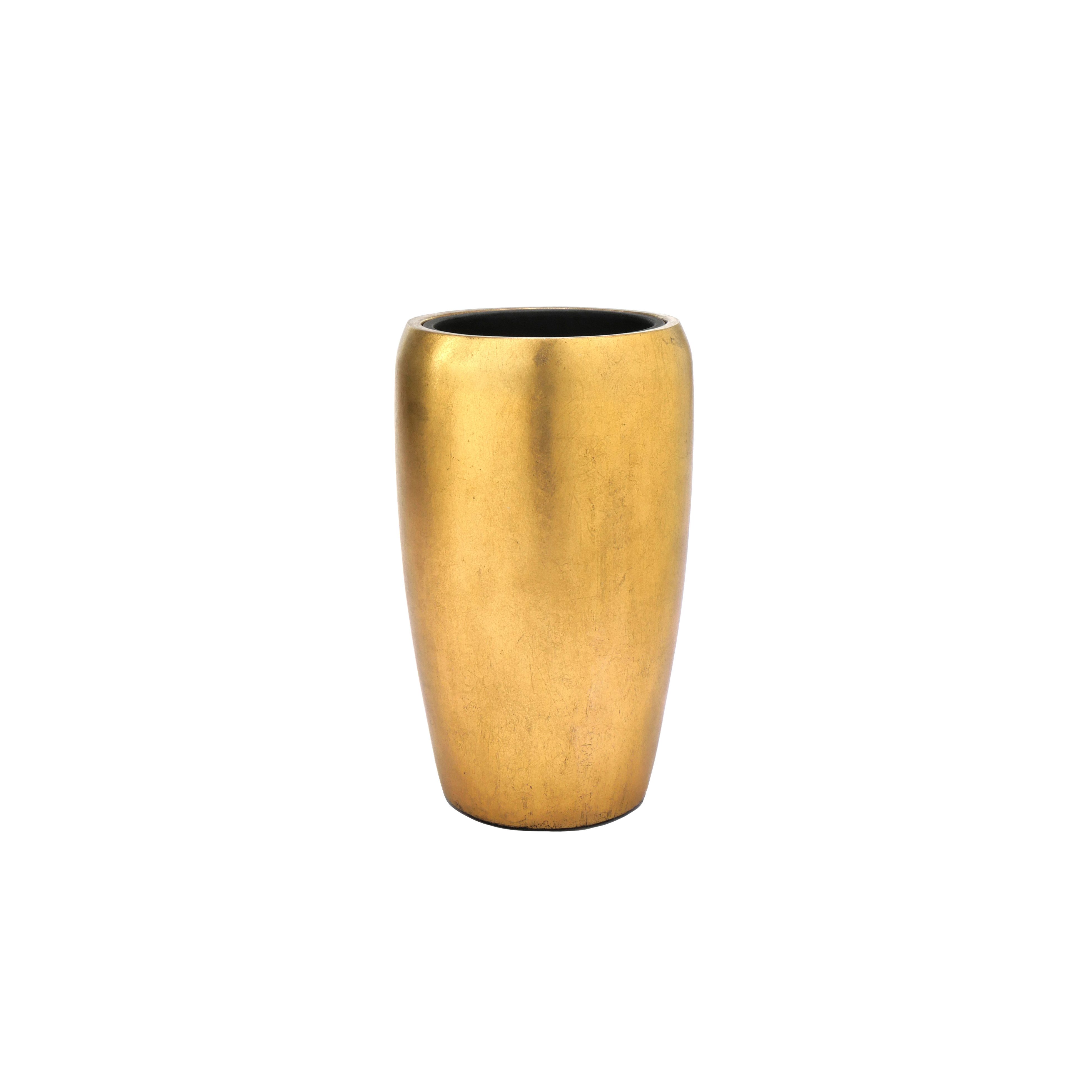 Flingora Bodenvase Cleo, mit Einsatz - Fiberglas - Indoor - Gold - Höhe 51 cm