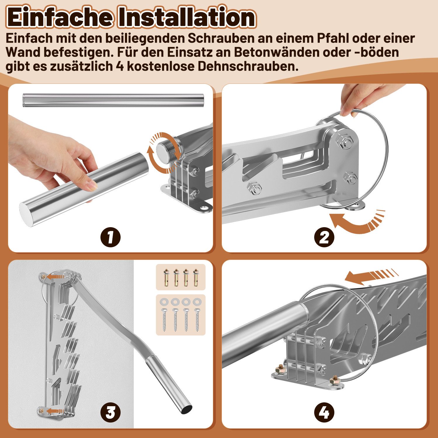 Clanmacy Holzspalter Handholzspalter Hand-Holzspalter, Manueller Holzspalter mit Tasche
