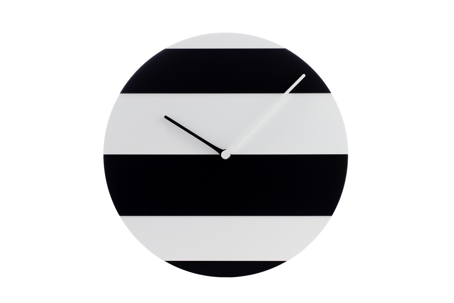ONZENO Wanduhr THE ZEBRA. 29x29x0.7 cm (handgefertigte Design-Uhr)