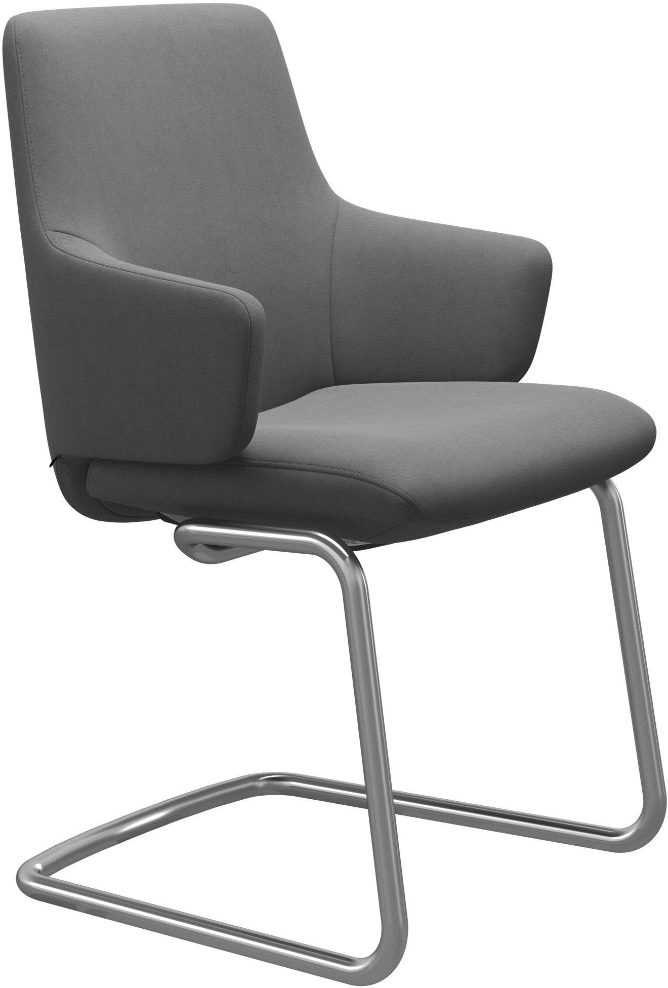 Stressless® Polsterstuhl Laurel, Low Back mit Armlehne, Größe L, mit Beinen aus Stahl in Chrom matt
