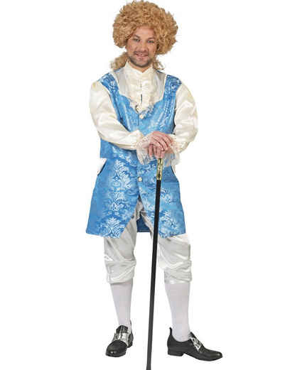 Funny Fashion Kostüm Barock Kostüm Johannes mit Weste für Herren - Baron Prinz Anzug mit Kniebundhose für Theater, Orchester und Karneval