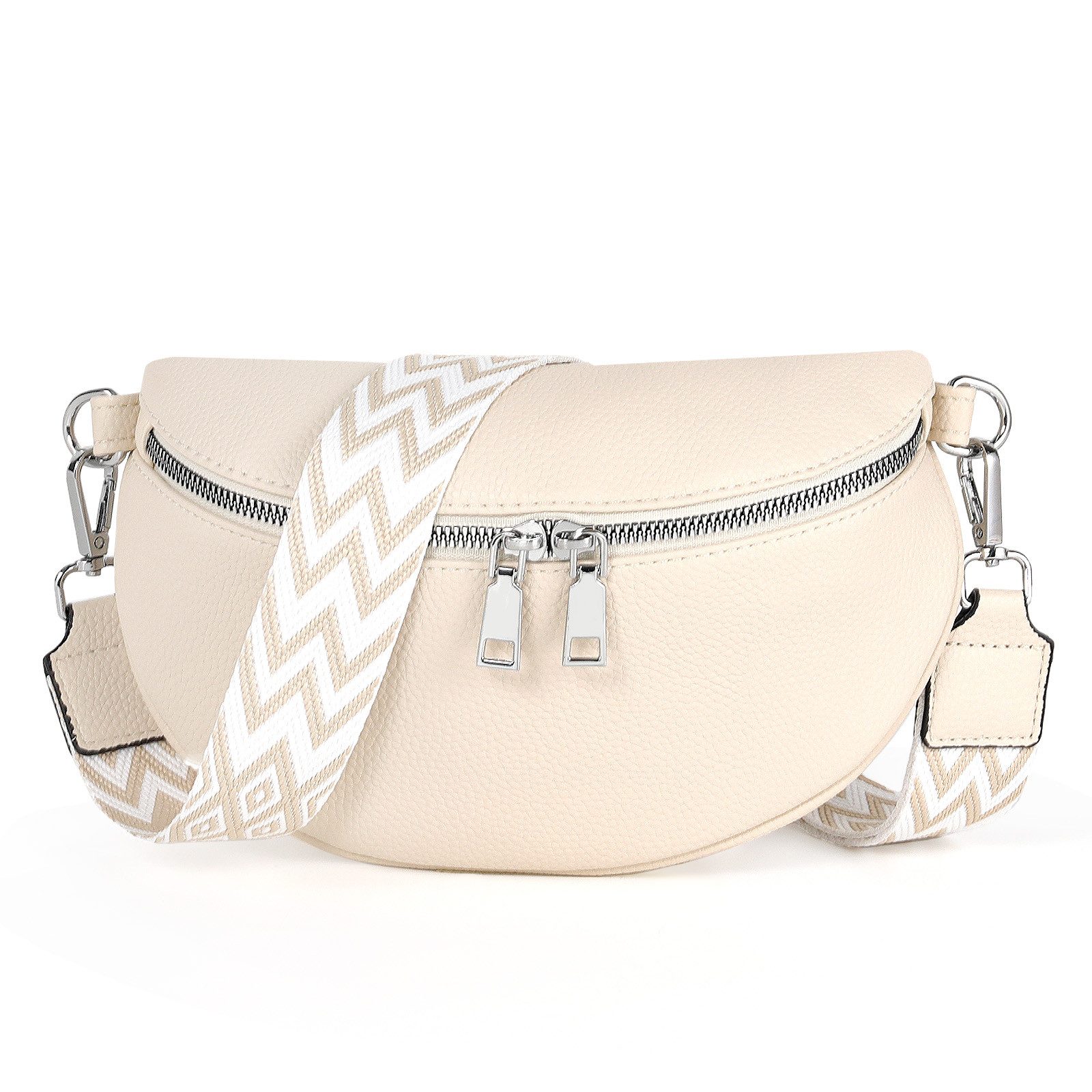 Fassiona Schultertasche Damen Bauchtasche Gürteltasche Umhängetasche Crossbody-Bag Hüfttasche, als Schultertasche tragbar mit Verstellbare Schultergurte