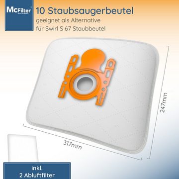 McFilter Staubsaugerbeutel (10 Stück) als Alternative für Swirl S 67, passend für Siemens Bosch Staubsauger, 10 St., 5-lagig, Microvlies, inkl. Mikrofilter, Optimal in Funktion