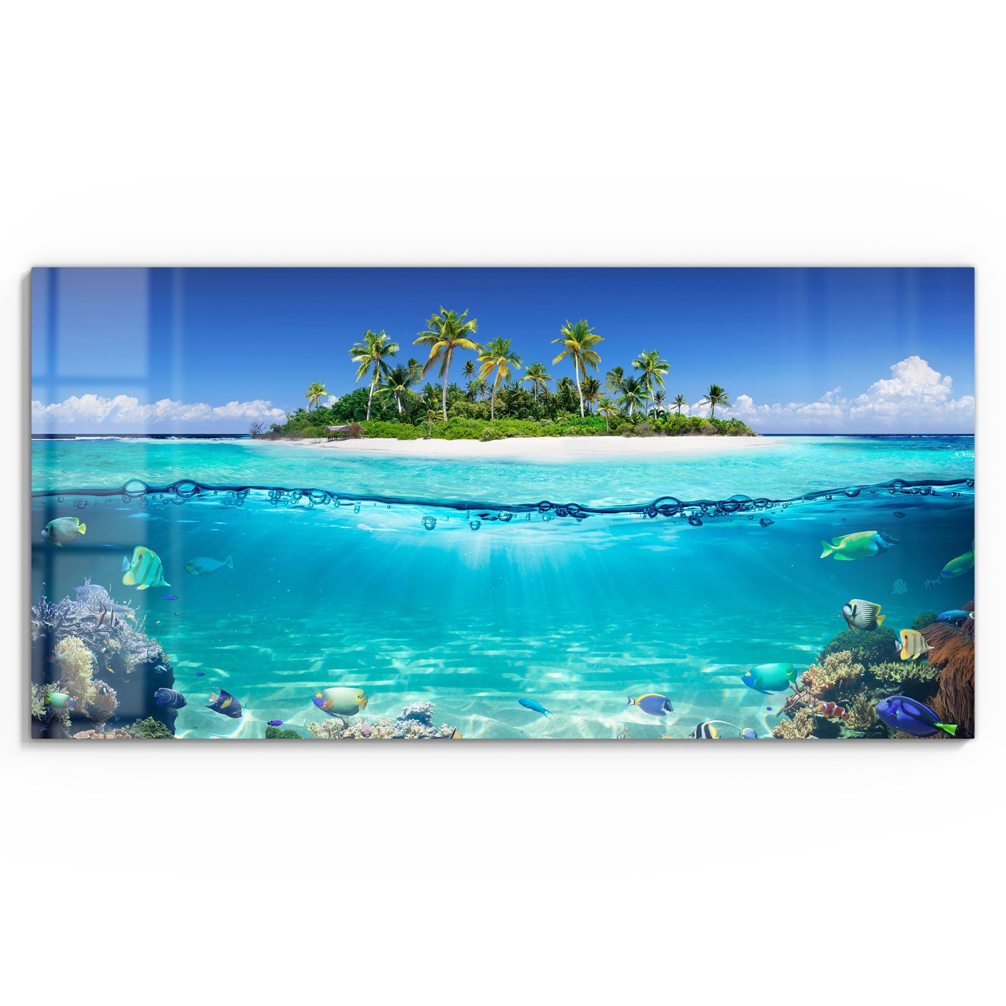 DEQORI Glasbild 'Insel im tropischen Meer', günstig online kaufen