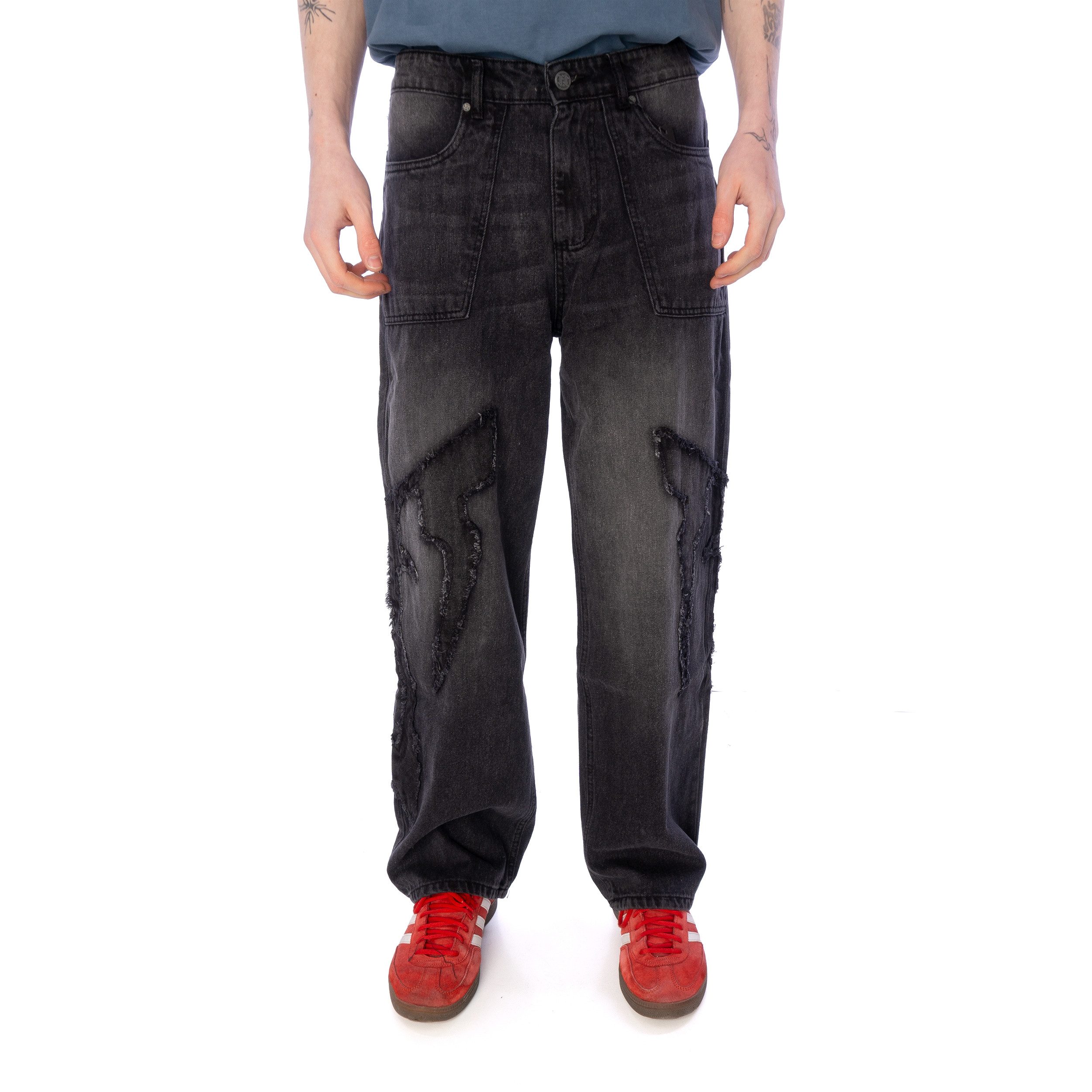 Favela 5-Pocket-Jeans Jeans Favela Fabric Patch black wash