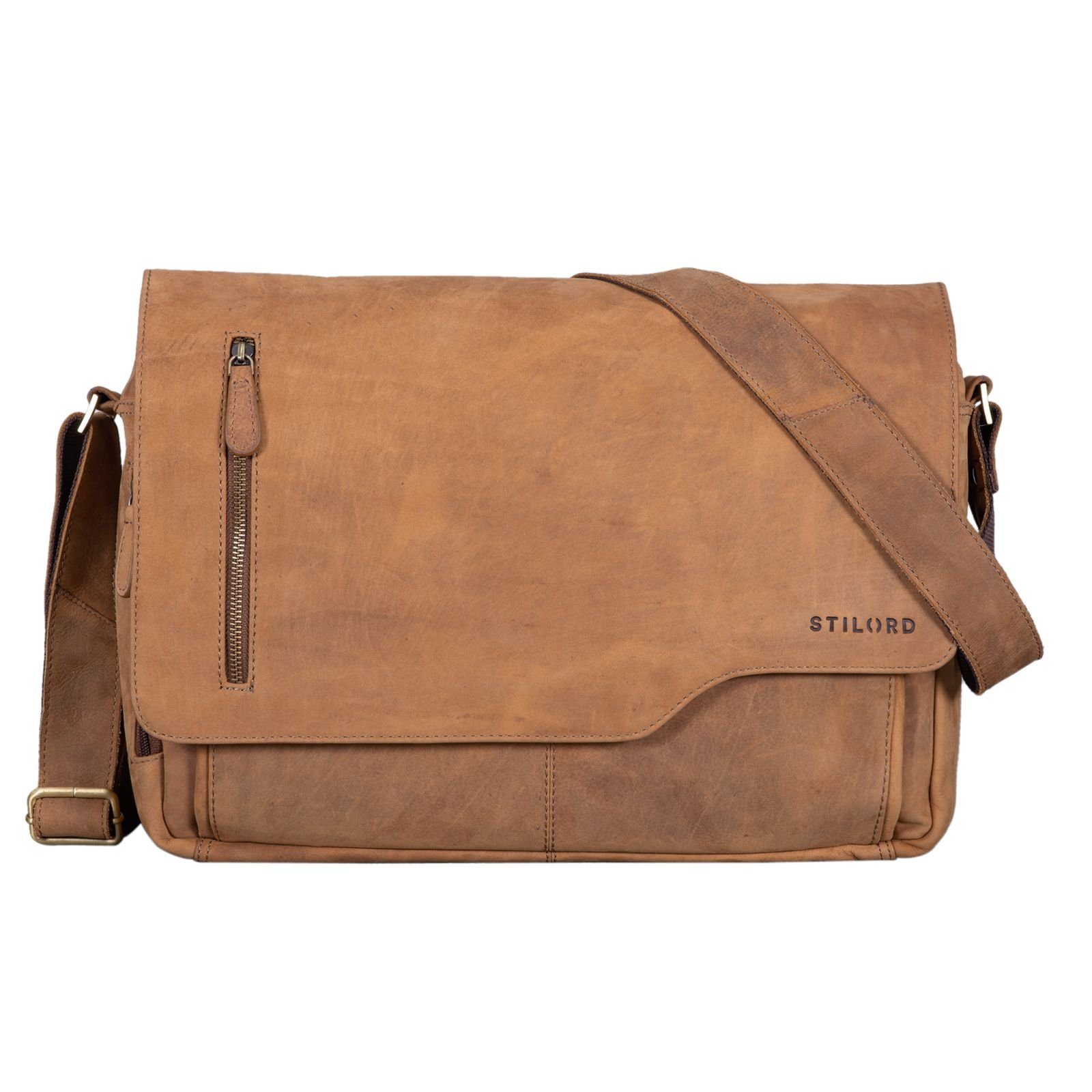 STILORD Laptoptasche "Marlon" Ledertasche Herren Business