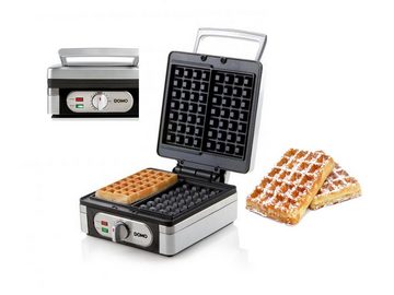 Domo Waffeleisen, 1400 W, für 2 Belgische & Brüsseler Waffeln Doppel Wafflemaker mit Waffelgabel