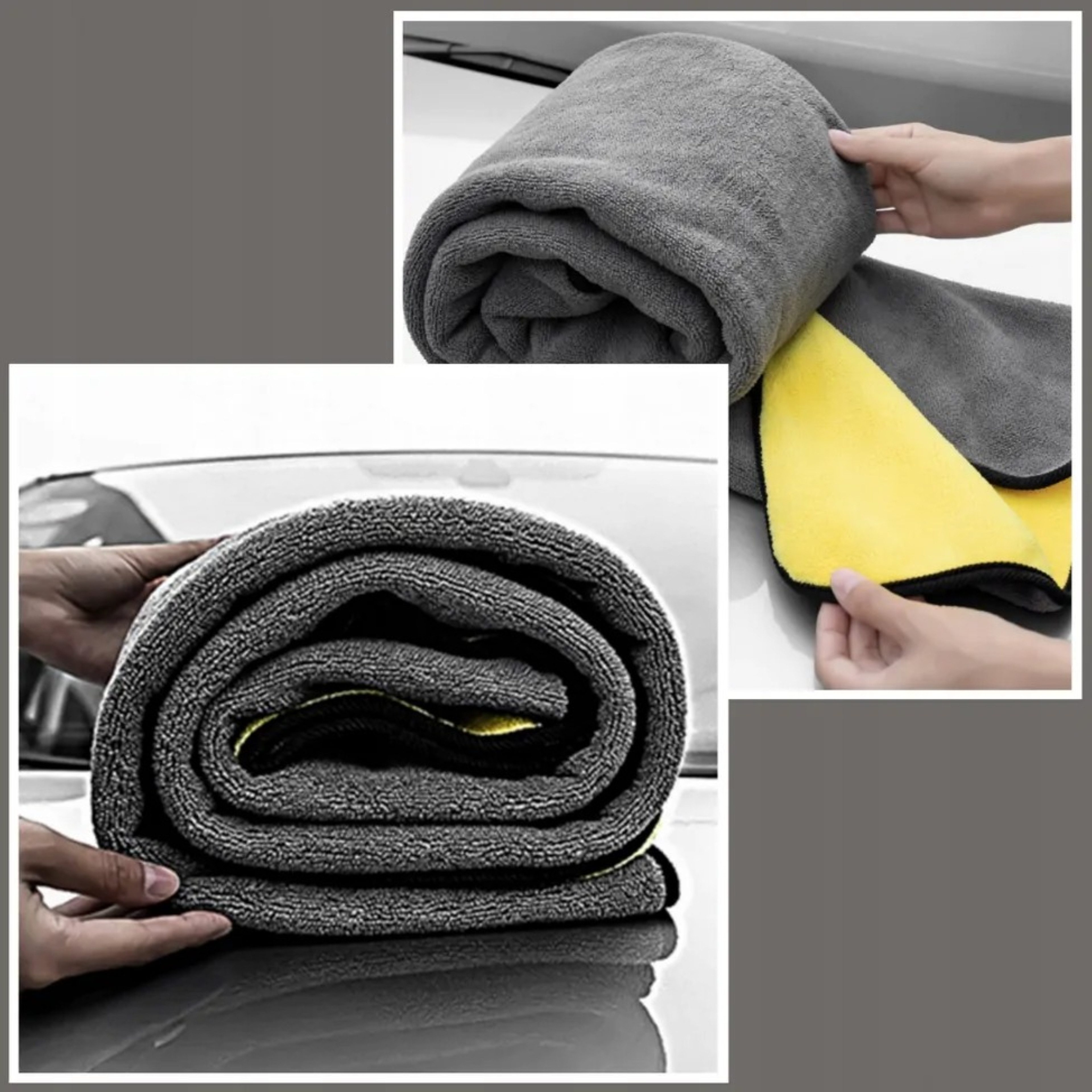 HURTNET Mikrofaser Autotrockentuch 60x30cm saugstark lackschonend Mikrofasertuch (Einzeltuch für Fahrzeugpflege und Autowäsche, 1x Mikrofaser Autotrockentuch 60 – Bild 5 von 5