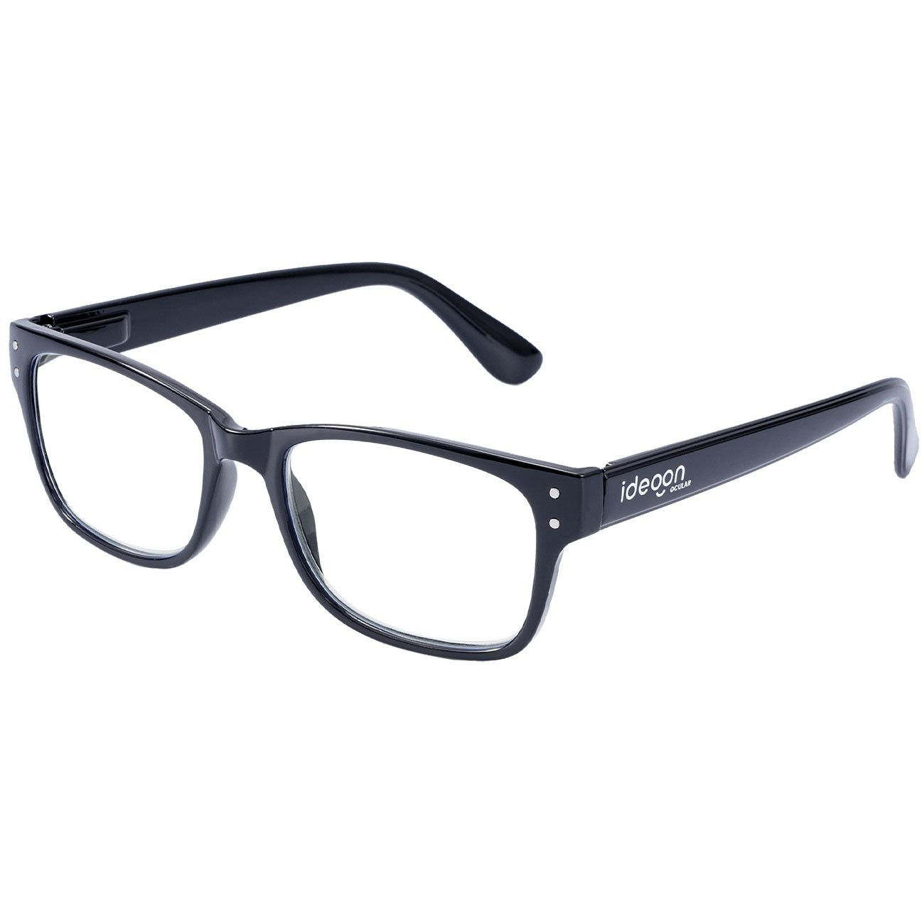 shop'n smile ideoon Lesebrille Lesebrille +3,0 dpt mit Etui, Schwarz – Damen & Herren, elegant, komfortabel & robust