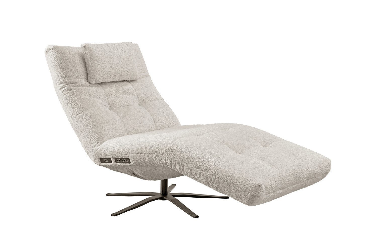 KAWOLA Relaxliege LETICIA, motorisch mit Nackenkissen verschiedene Bezüge und Farben