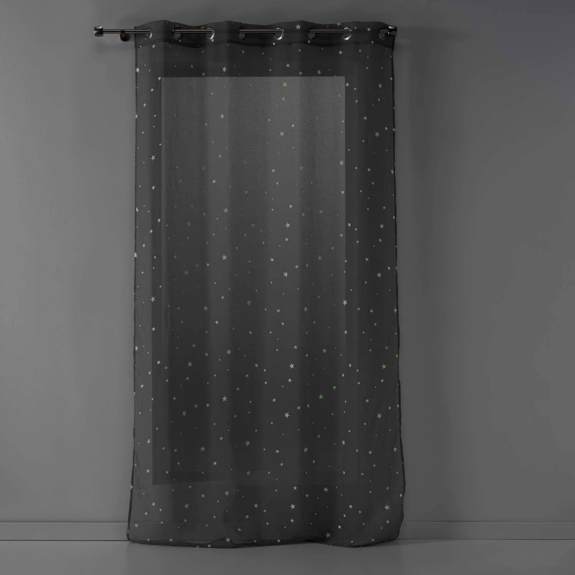 Douceur d'intérieur Vorhang Ösenvorhang mit Sternen FLUO NIGHT, leuchtet im Dunkeln, 140 x 240 cm (1 St), Schlaufen, modern