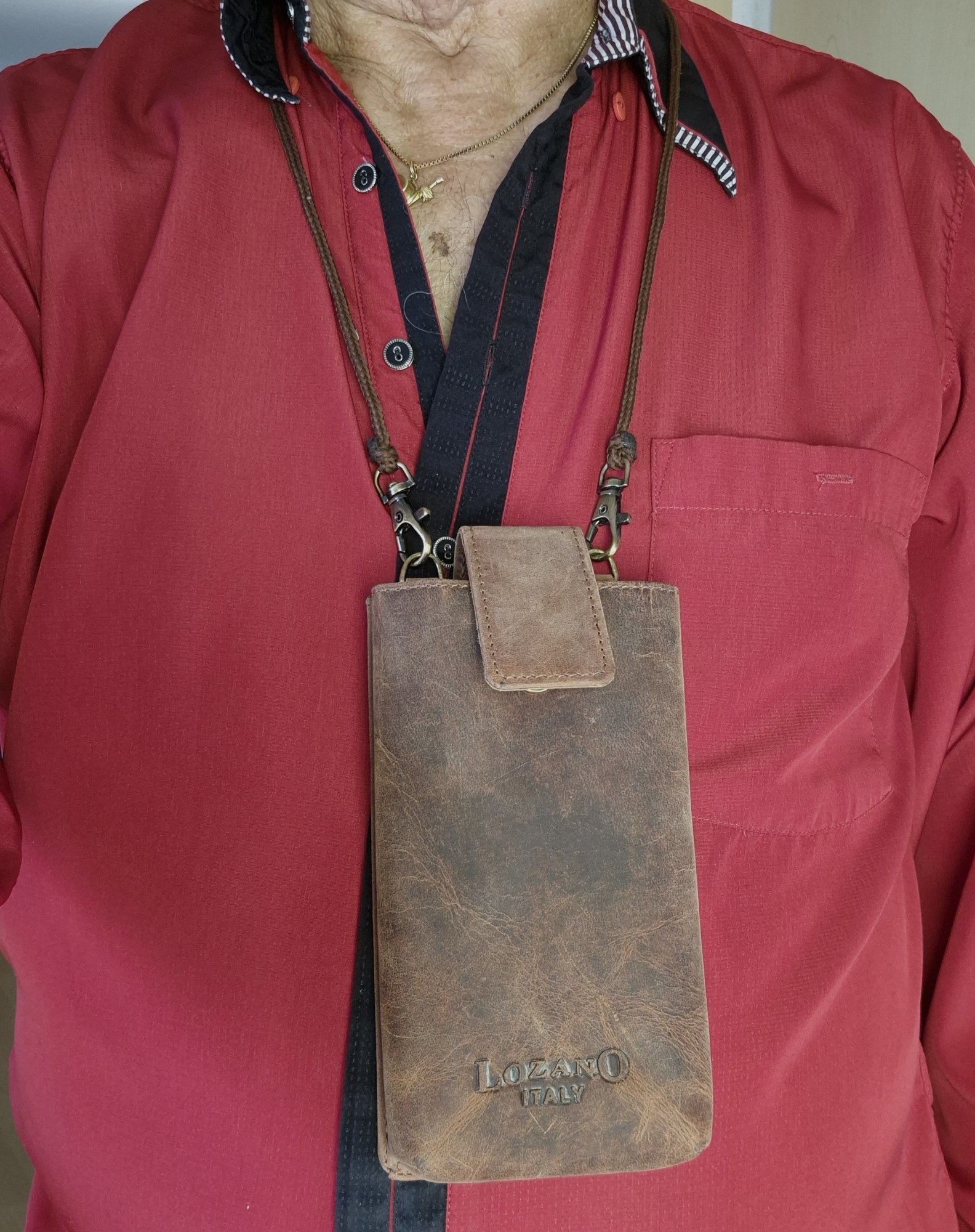 Einkaufszauber Handytasche Echt Leder Handy Smartphone Gürteltasche Rustikal, Echtes Büffelleder