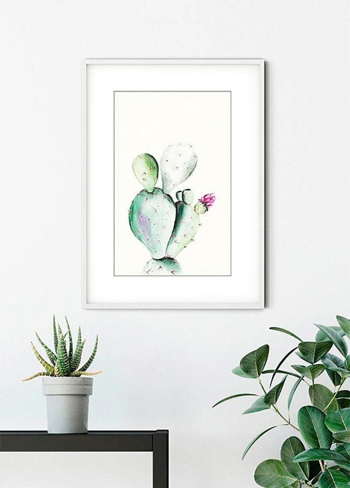Komar Poster Prickly Pear Watercolor, Blätter, Pflanzen (1 St), Kinderzimmer,  Schlafzimmer, Wohnzimmer