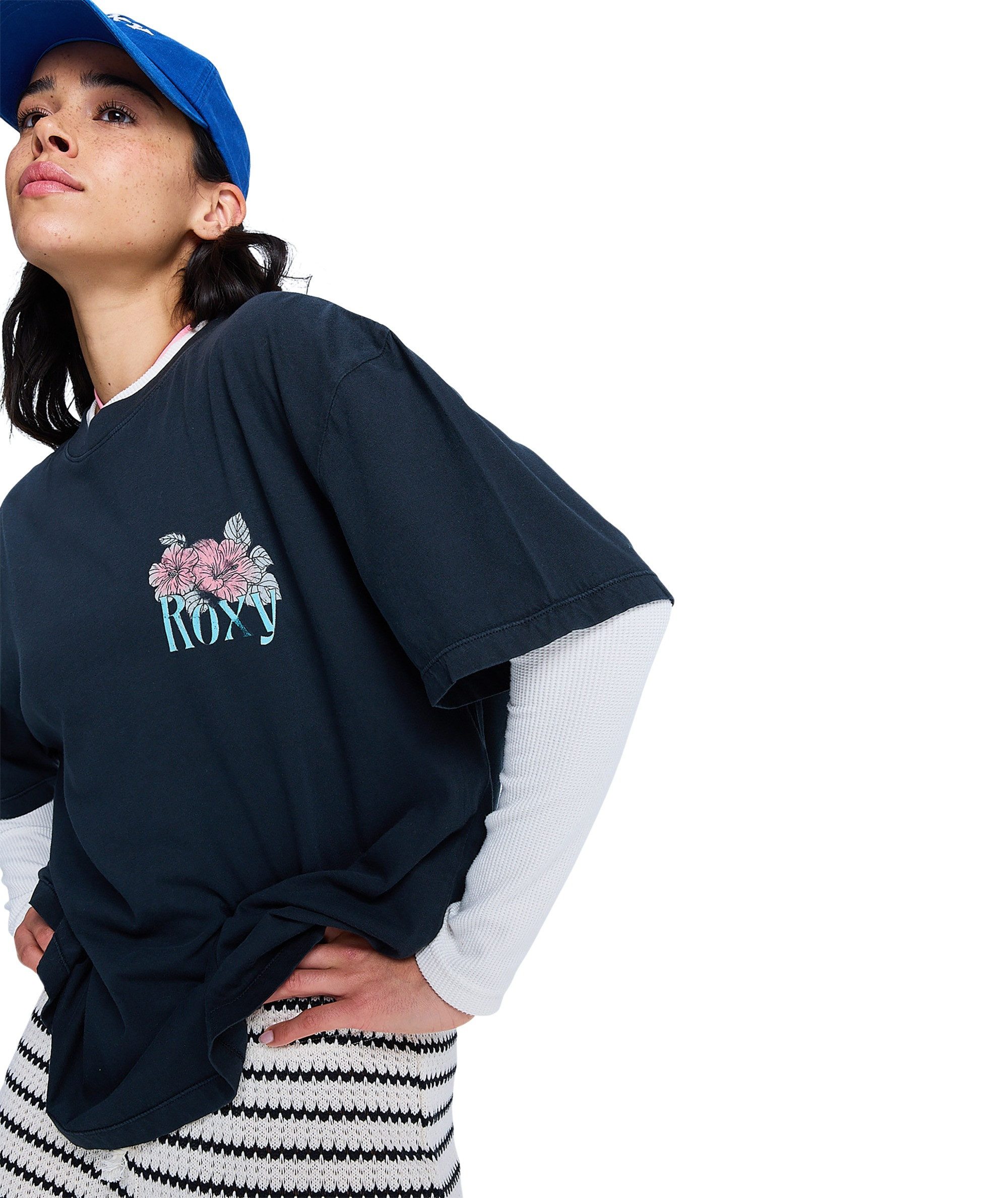 Roxy TALLOVERSIZE WASHED Kurzarm, lässiger Stil, für Alltag und entspannte Aktivitäten