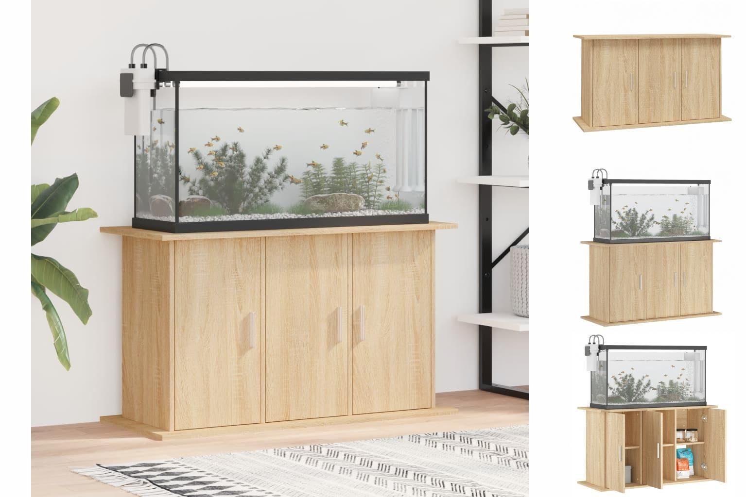 vidaXL Aquariumunterschrank 101x41x58 Aquariumständer Holzwerkstoff cm Unter Aquarium Sonoma-Eiche