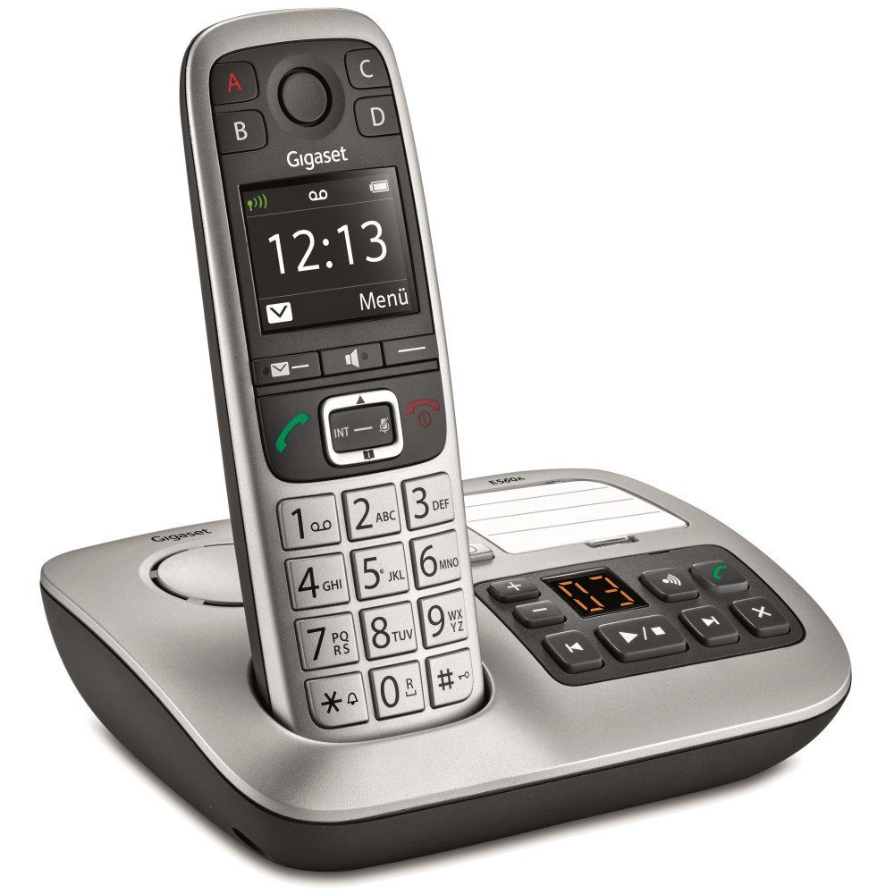 Gigaset E560A Platin Schnurloses Telefon Schnurloses DECT-Telefon
