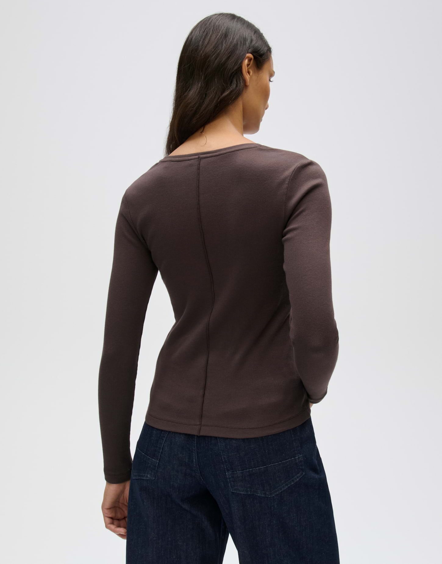 OPUS Langarmshirt Sadalie aus weichem Material Gerader Schnitt mit Rundhals für vielseitige Layerings – Bild 3 von 5