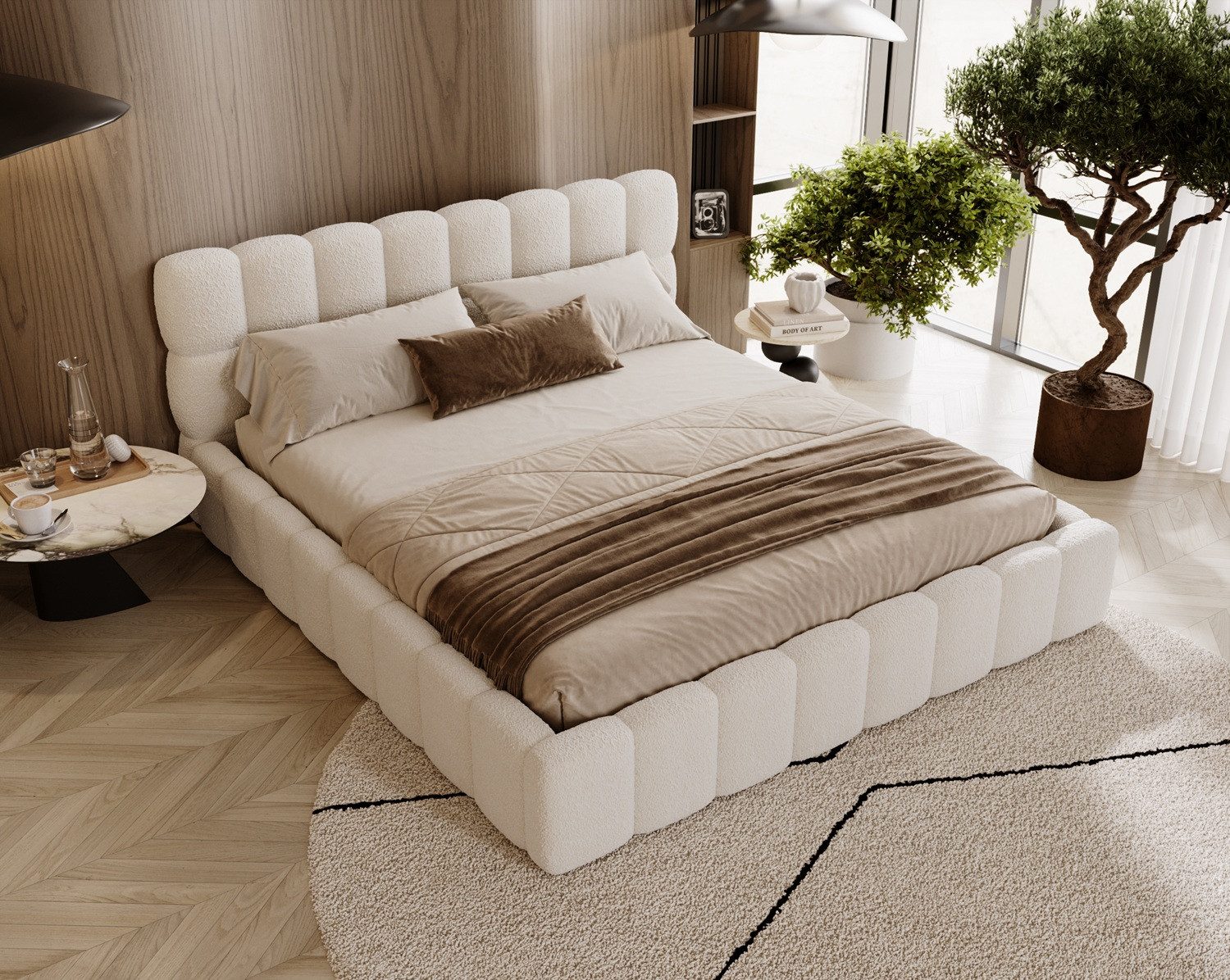 Labett Polsterbett ALMA Bubble Bouclé-Stoff 120x200 140x200 160x200 180x200 günstig online kaufen