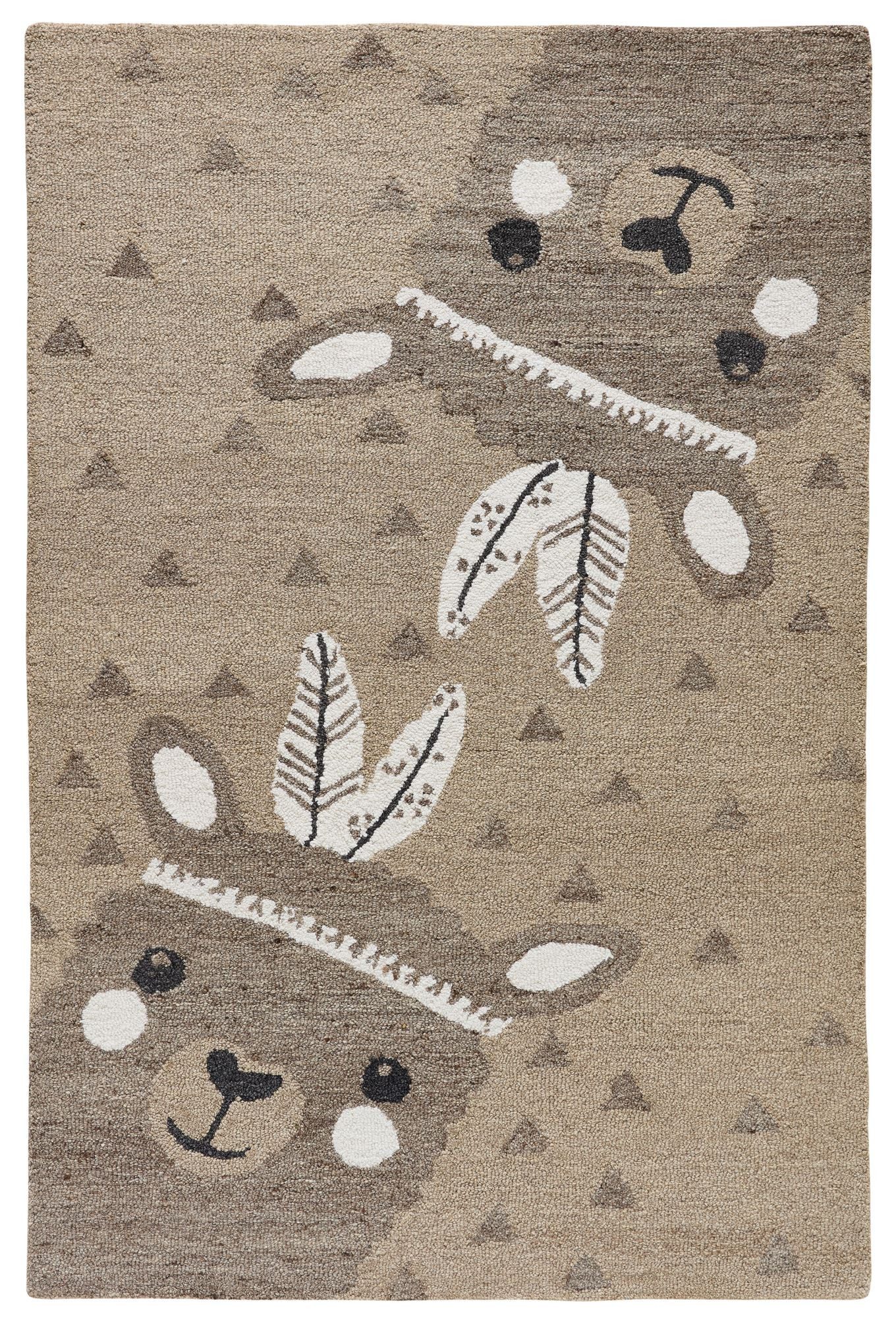 Natur Pur Teppich Natur Kids - Kinderteppich mit Alpaca Design, Rechteckig, handgetuftet