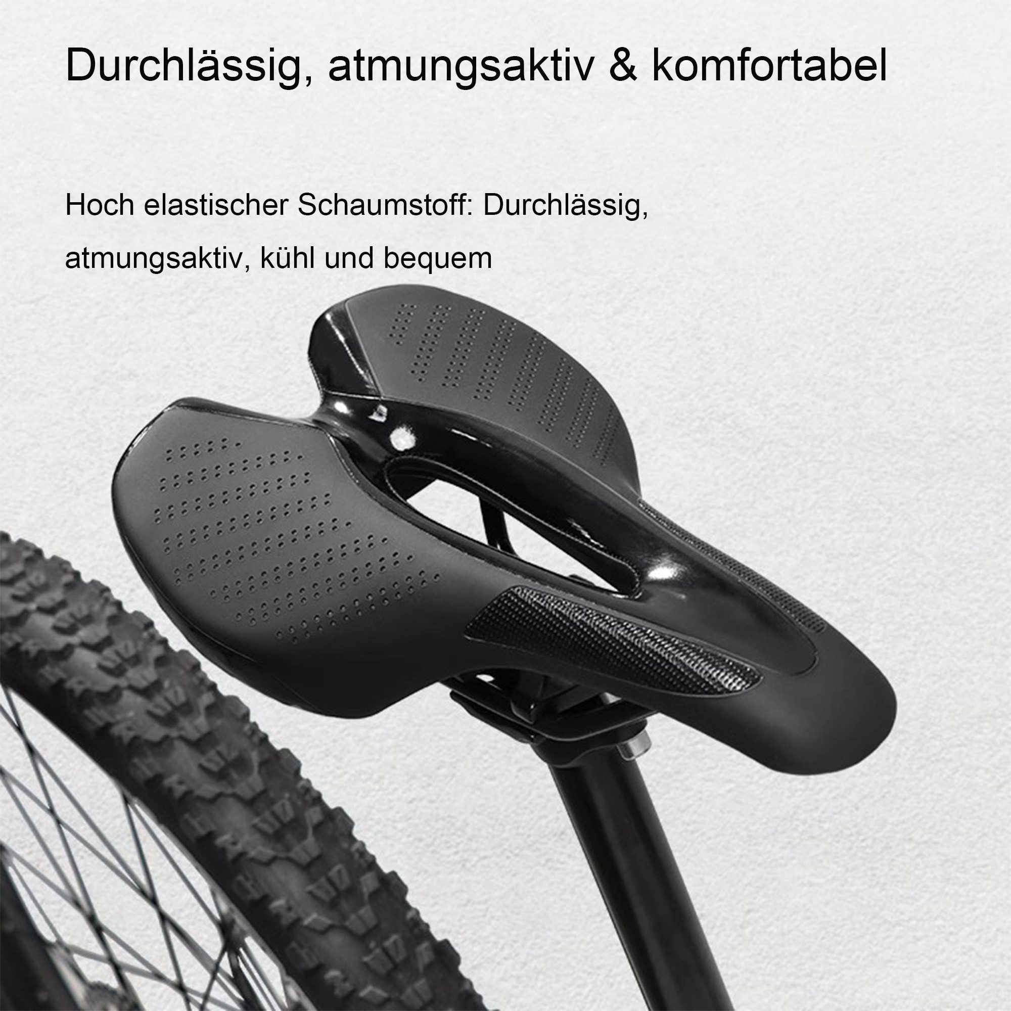 ibettertec Fahrradsattel Universal Fahrradsattel mit Memory-Schaum für MTB Rennrad Gravel Ebike (Fahrradsattel Sattel Bikesattel Mountainbikesättel Ergonomisch Superleicht, 1-tlg., Lieferinhalt: 1 x Carbon Fahrradsattel), Memory Schaum Fahrradsattel Mountainbikesättel Universal