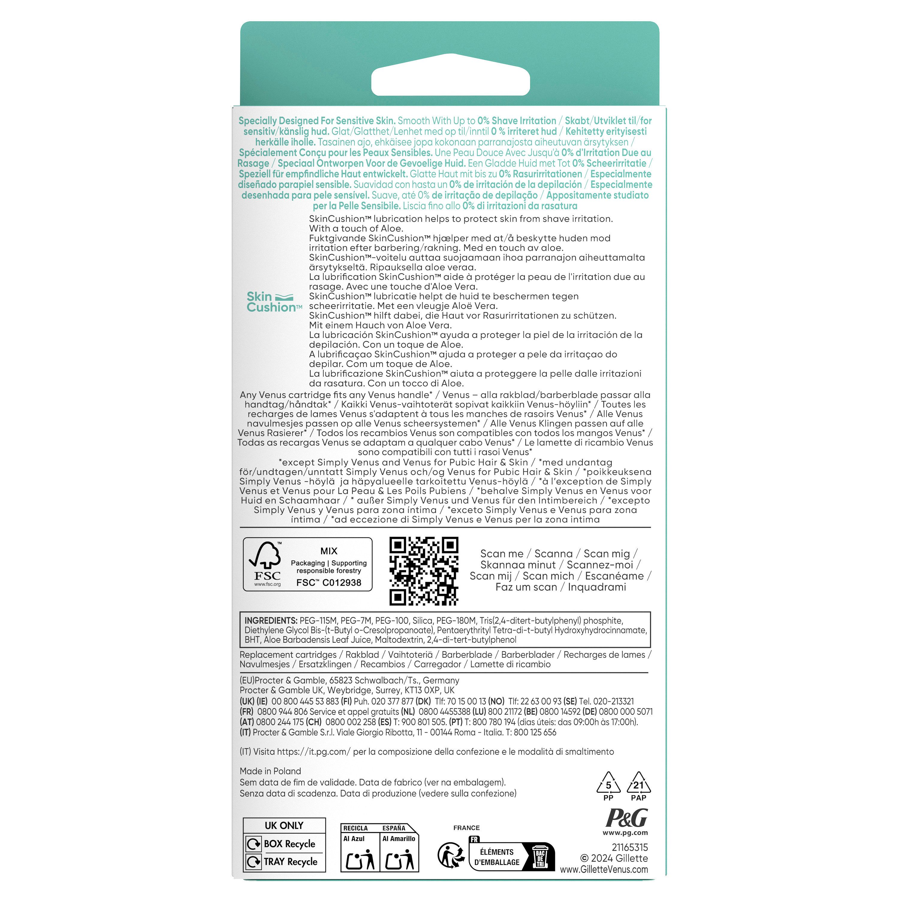 Gillette Venus Rasierklingen Smooth Sensitive - 10St.