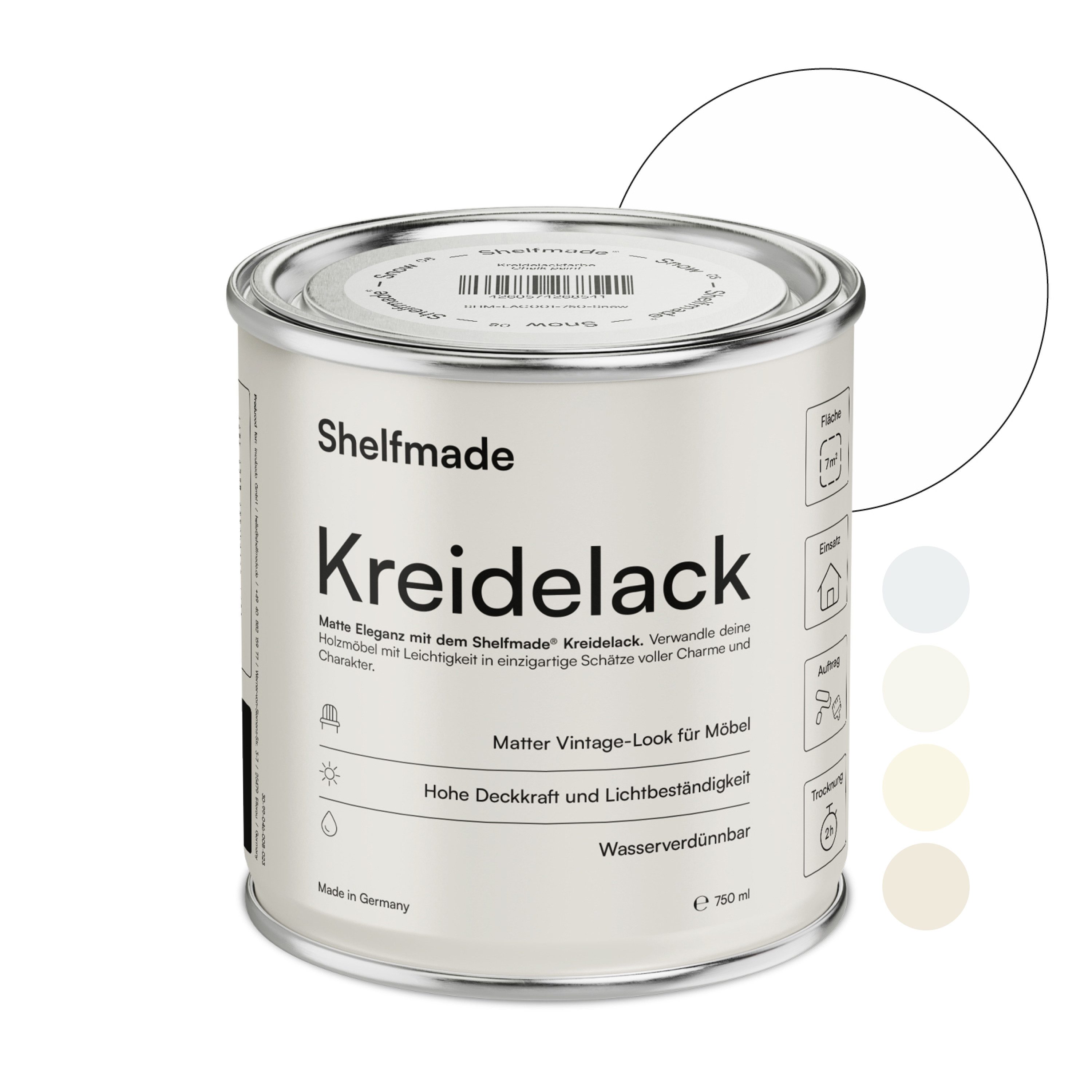 shelfmade Kreidefarbe Kreidefarbe Möbel Shabby Chic Holzlack DIY - Chalk Paint matter Look