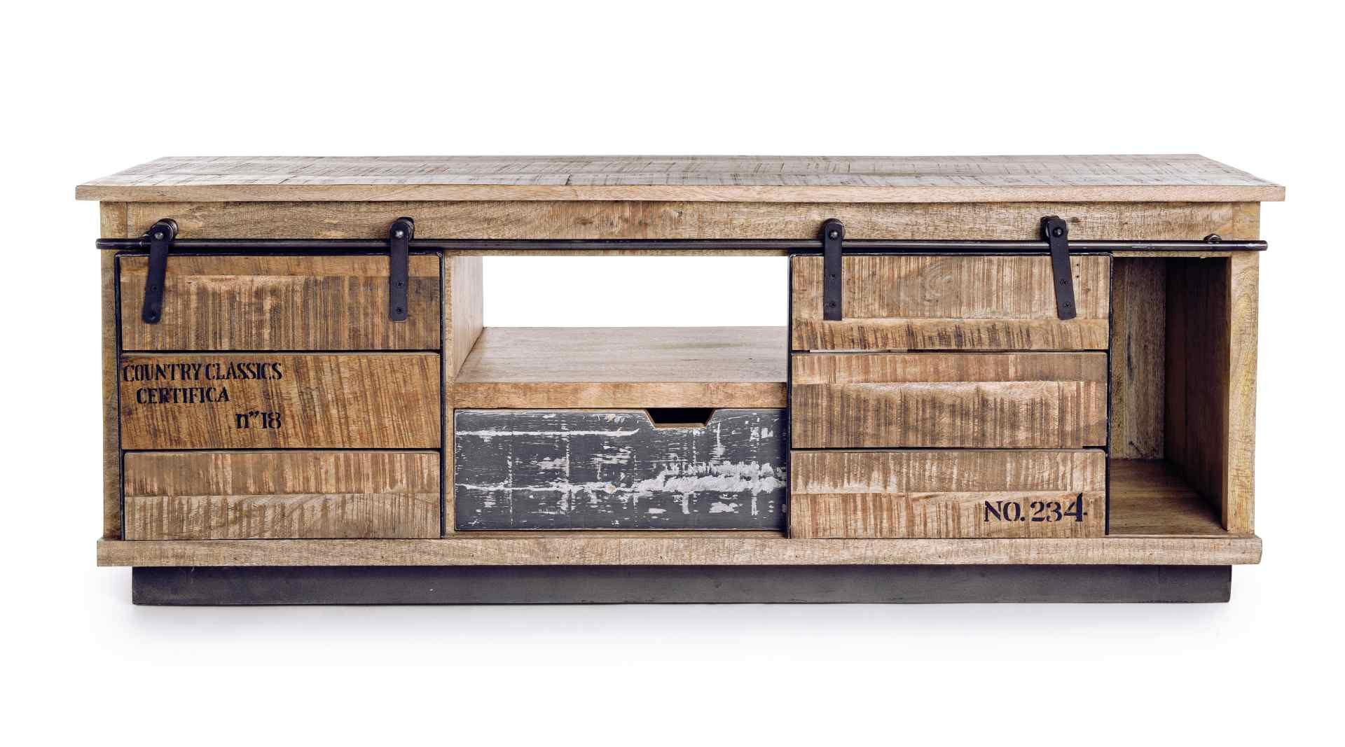 Feeling4Home TV-Board Tudor aus Mangoholz, 130 cm