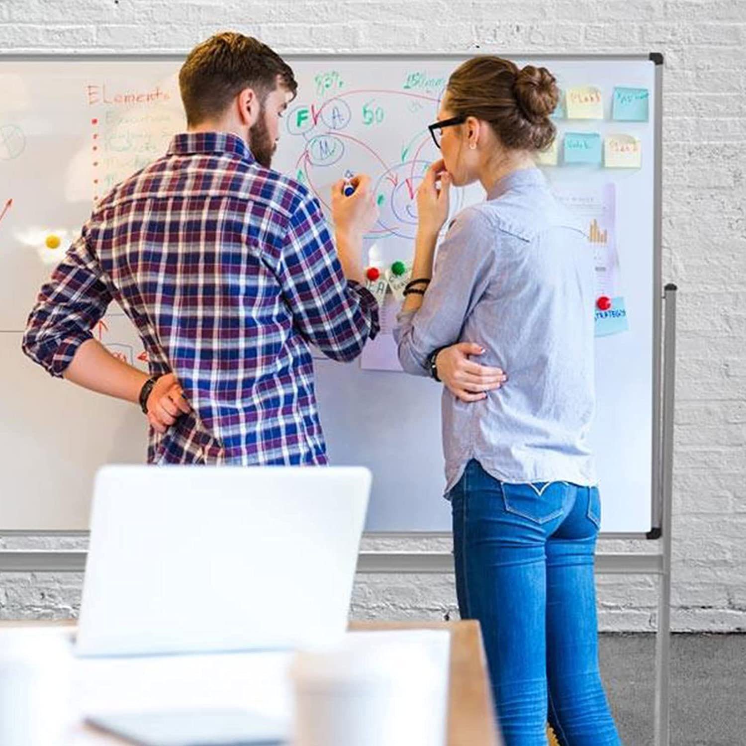 Wandtafel Mobil Whiteboard Karat & Schreibtafel, Stanford, verschiedene drehbar Größen,