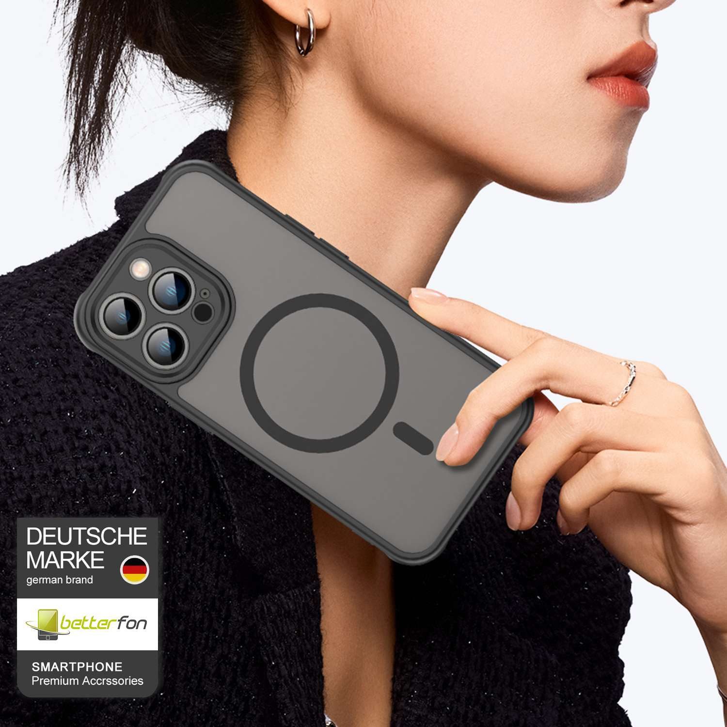 betterfon Handyhülle für Apple iPhone Schutzhülle Case, Magnetisches Laden, mattes Design, kratzfest & stoßfest verarbeitet