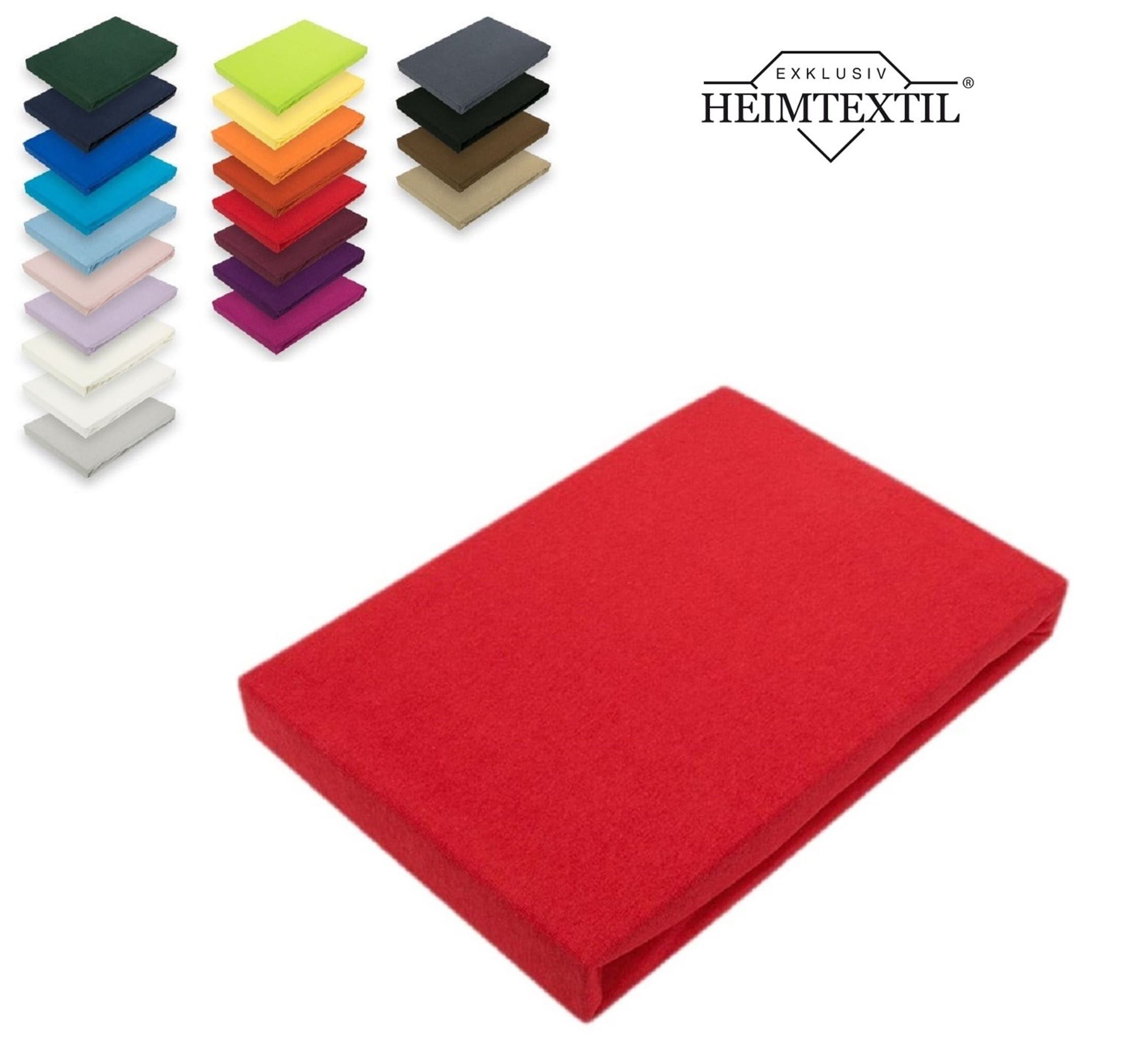 EXKLUSIV HEIMTEXTIL Spannbettlaken Marke Jersey Spannbettlaken Spannbetttuch Bettlaken Rundumgummizug, Jersey, Gummizug: rundum, (1 Stück), mit Rundumgummizug