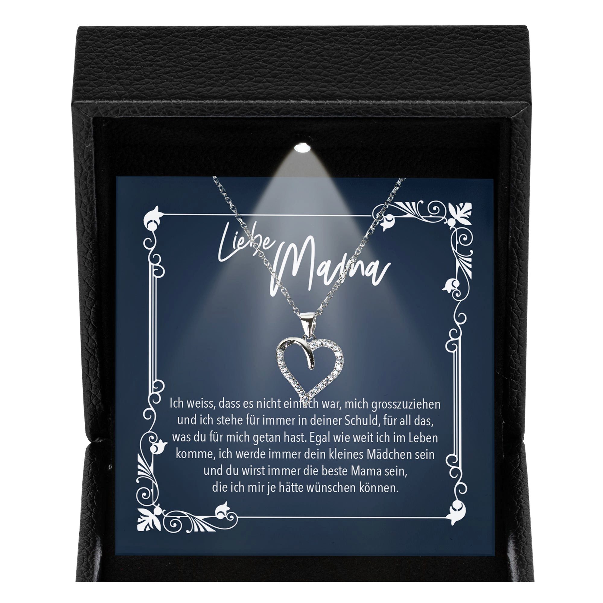 22Feels Schmuckset Mama Geschenk v. Tochter Muttertag Geburtstag Frauen Schmuck Halskette (Geschenkset), Silber 925/000, Geschenkset Made In Germany, Premium Licht Etui