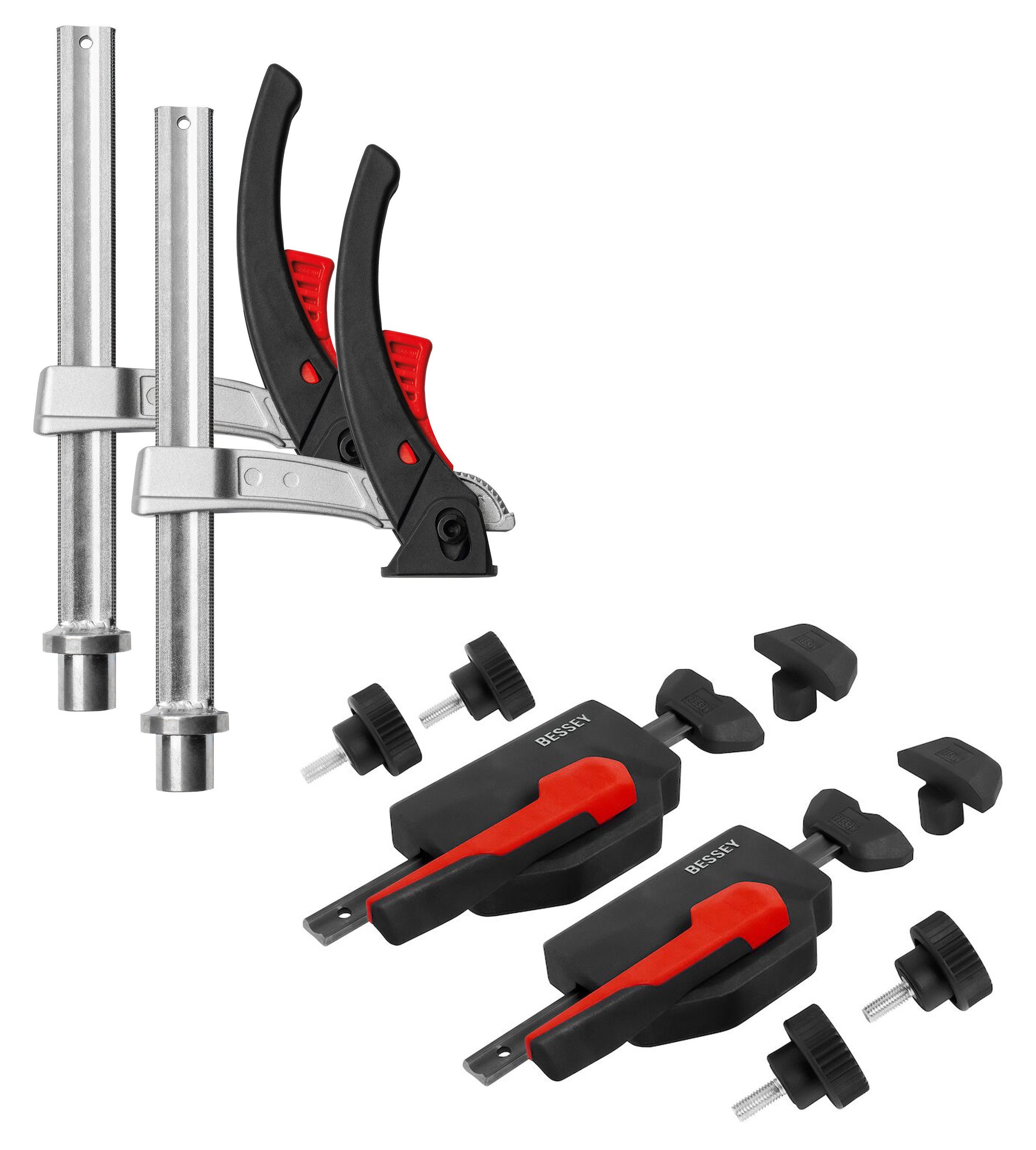 Werkbank BESSEY Aktion 2 x Spannelement TW-KLI + 2 x Waagrecht-Niederzungsspann