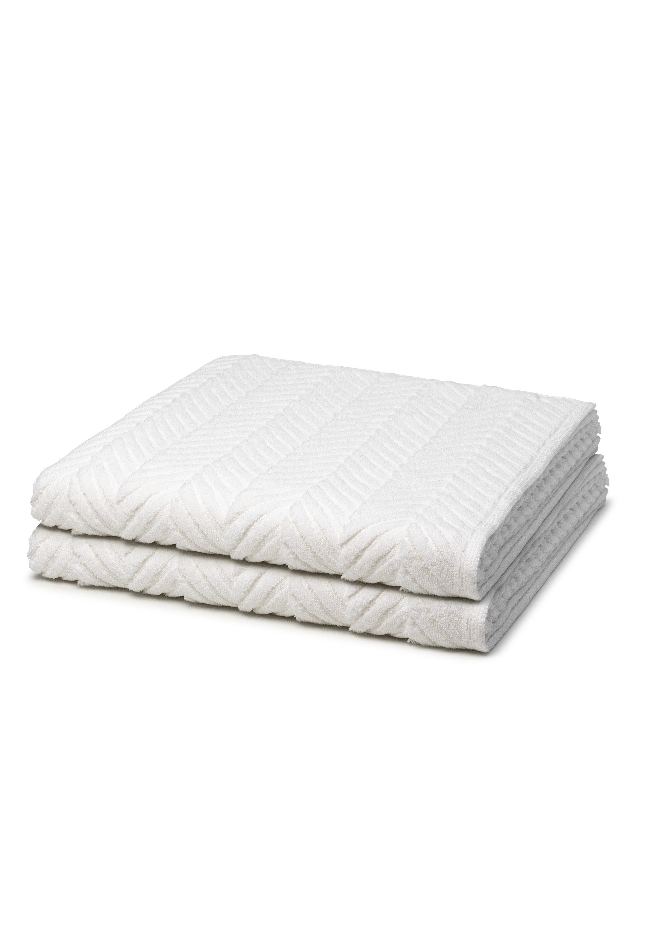 ROSS Handtuch Set Sensual X Weiß Schnelltrocknend 2-tlg), - Baumwolle im Duschtuch (Spar-Set, - Set Walkfrottee, 2 Skin