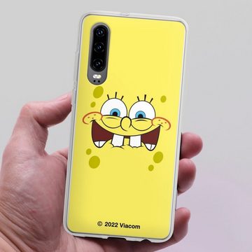 DeinDesign Handyhülle Spongebob Schwammkopf Offizielles Lizenzprodukt Kindheit, Huawei P30 Silikon Hülle Bumper Case Handy Schutzhülle