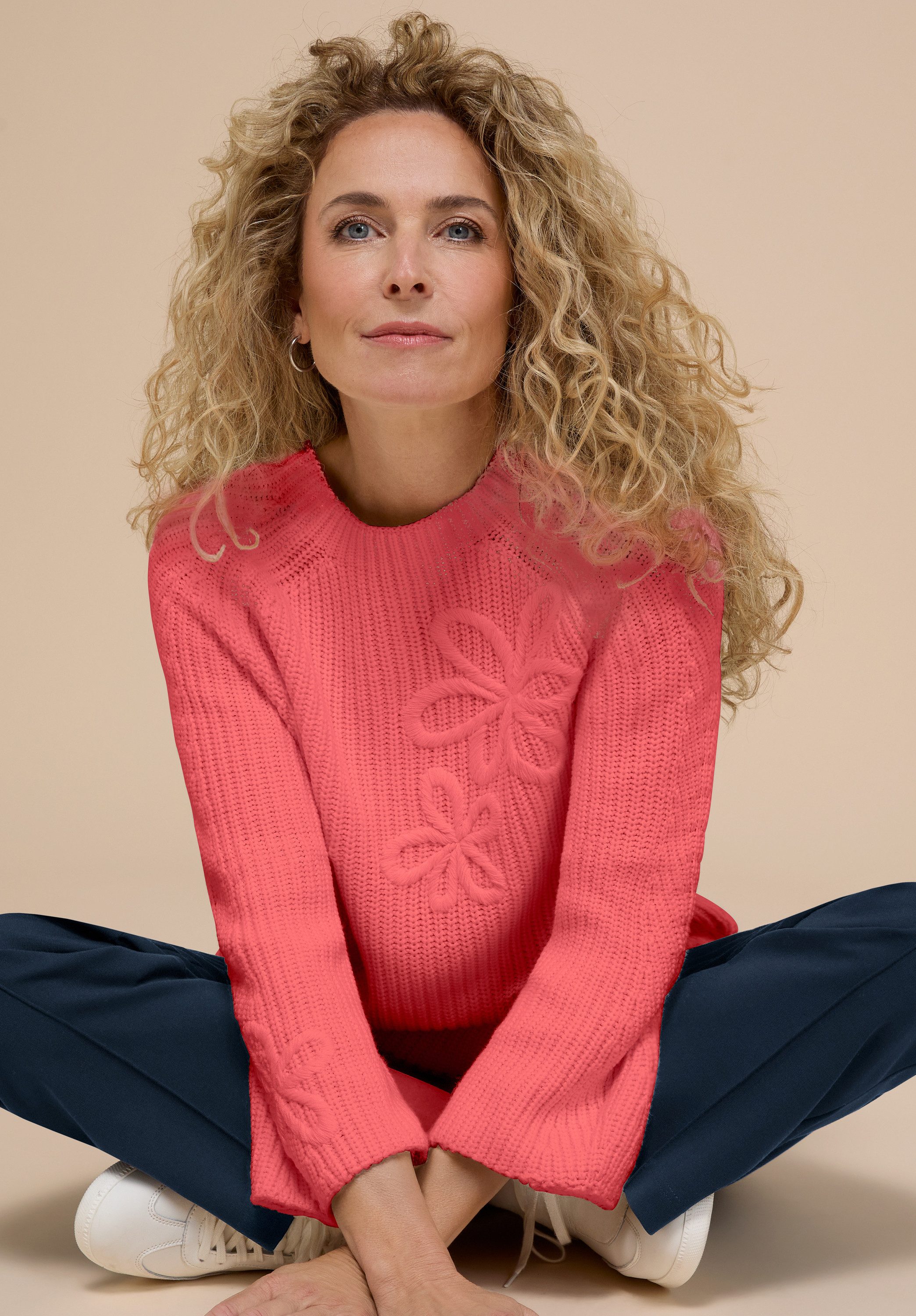 bianca Strickpullover REMIS in Patentstrick mit coolem Stickmotiv