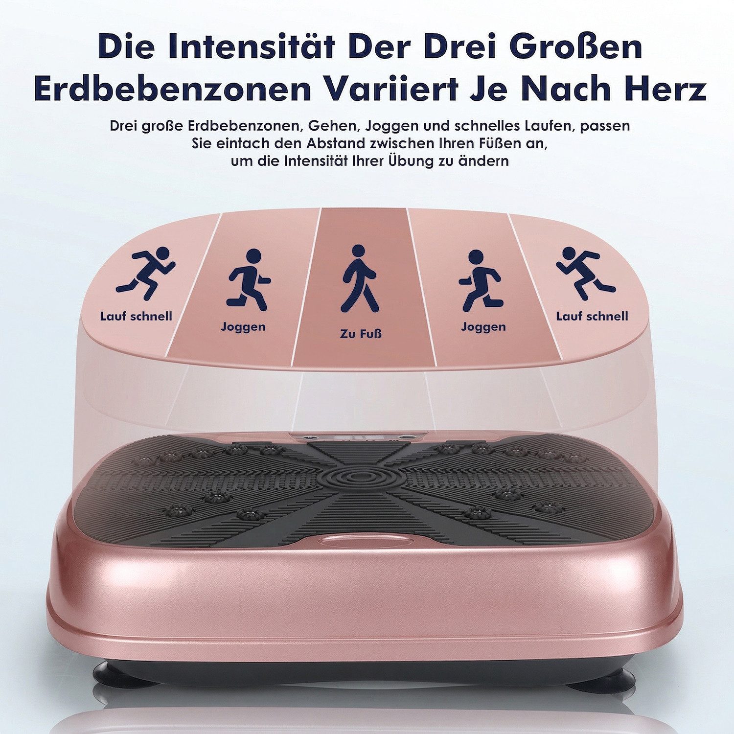 kehot Vibrationsplatte Vibrationsplatte mit Doppelmotoren, Fernbedienung & Trainingsbänder, 200 W, 99 Intensitätsstufen, (für Abnehmen, Ganzkörpertraining, Muskelaufbau - Massagegerät), 120 kg Kapazität Vibrationsplatte für Home Workout