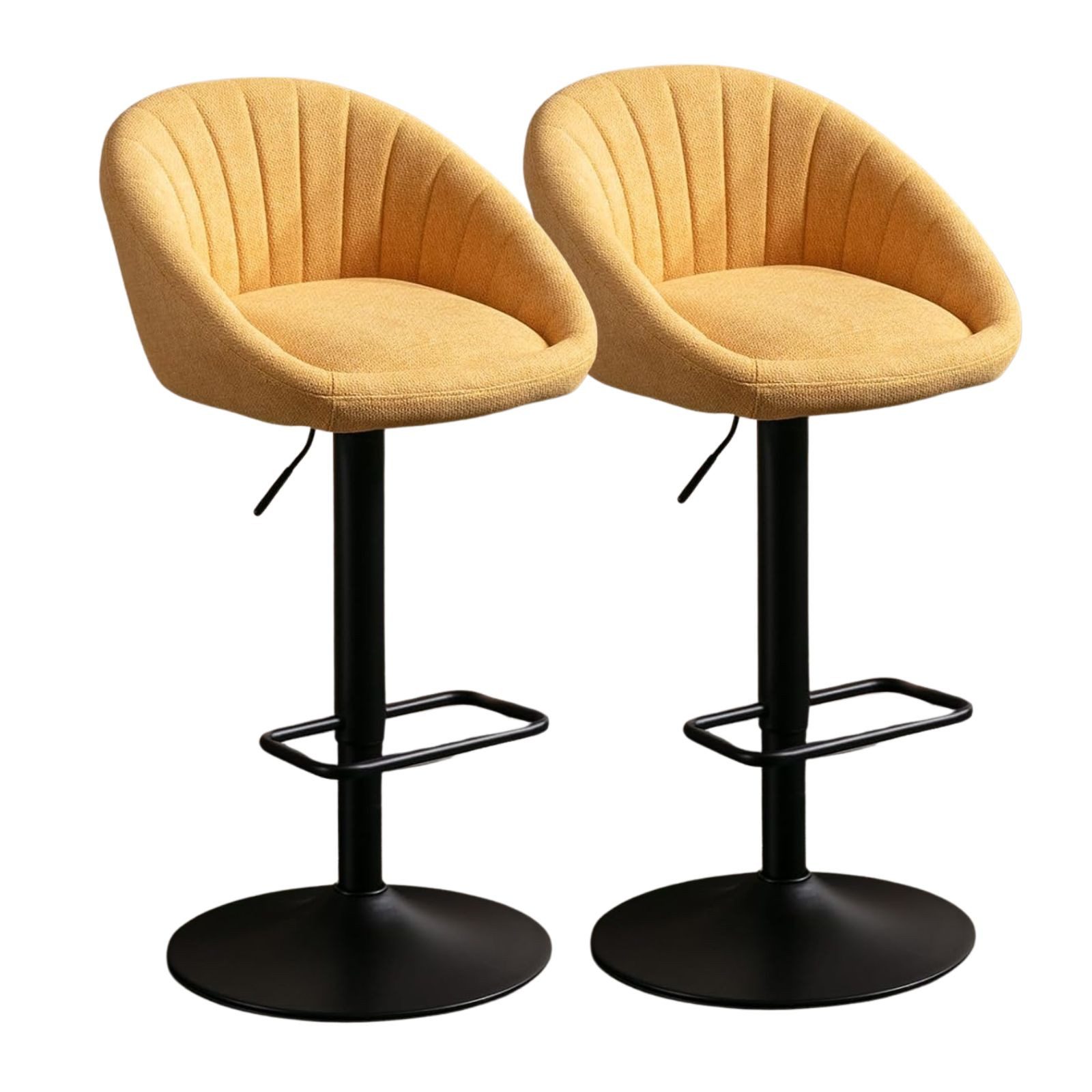 CHAIRUS Barhocker 2er Set, Drehhocker mit Rückenlehne, Küchenhocker, Barstuhl (2 St), Barhocker zum Essen mit Sitzhöhe von 64-86 cm