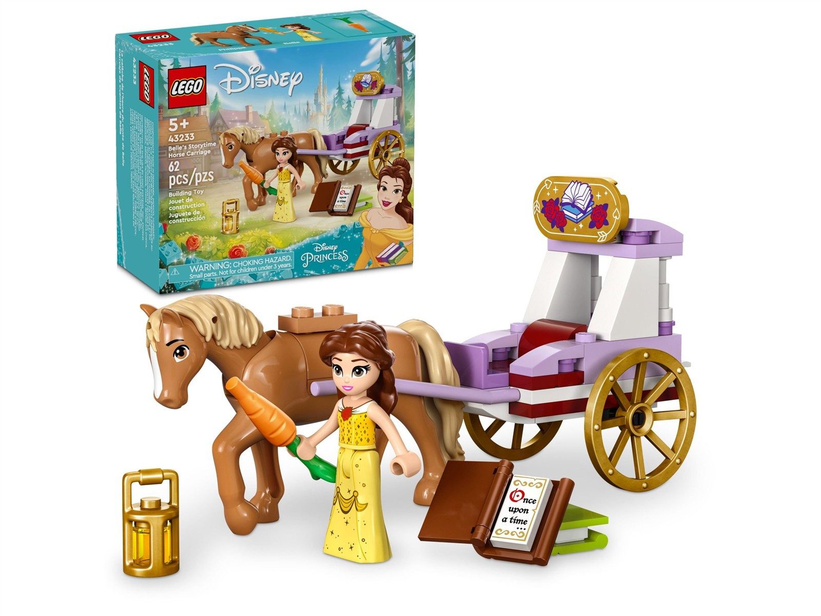 LEGO® LEGO® Disney™ 43233 Belles Pferdekutsche Konstruktionsspielsteine, (62 St) – Bild 3 von 5