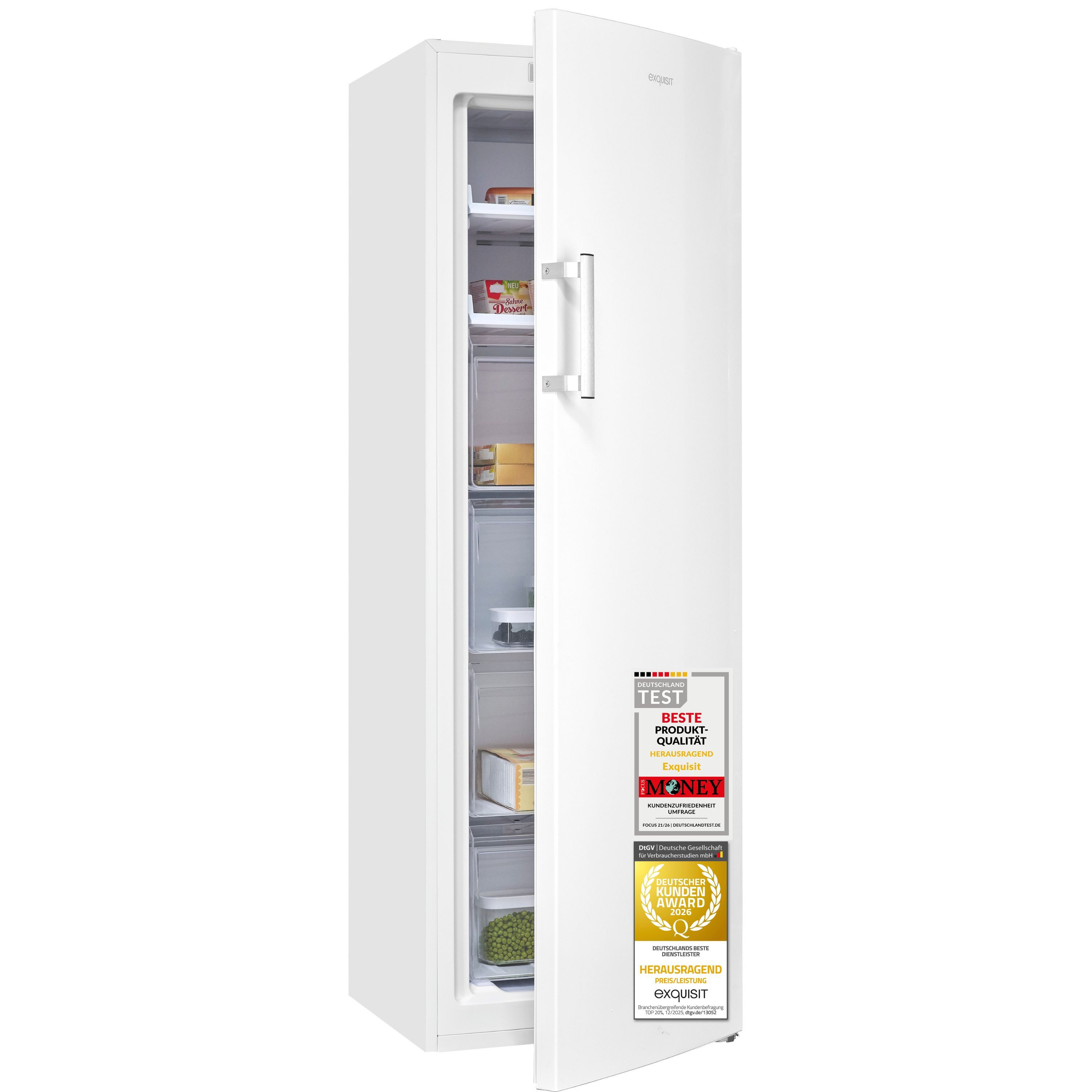 exquisit Gefrierschrank GS5271-NF-H-040D, 170.5 cm hoch, 54 cm breit