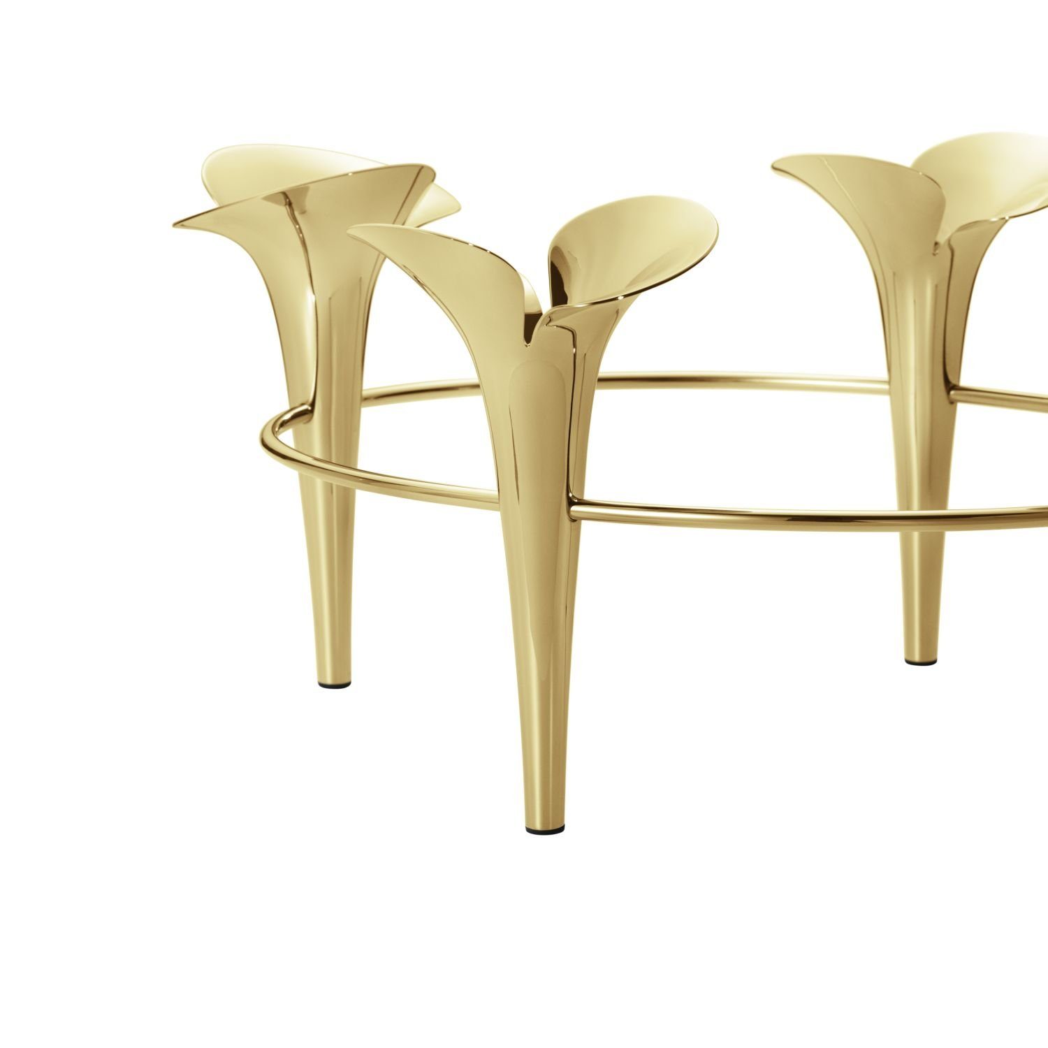 Georg Jensen Kerzenhalter Bloom Botanica Goldfarben