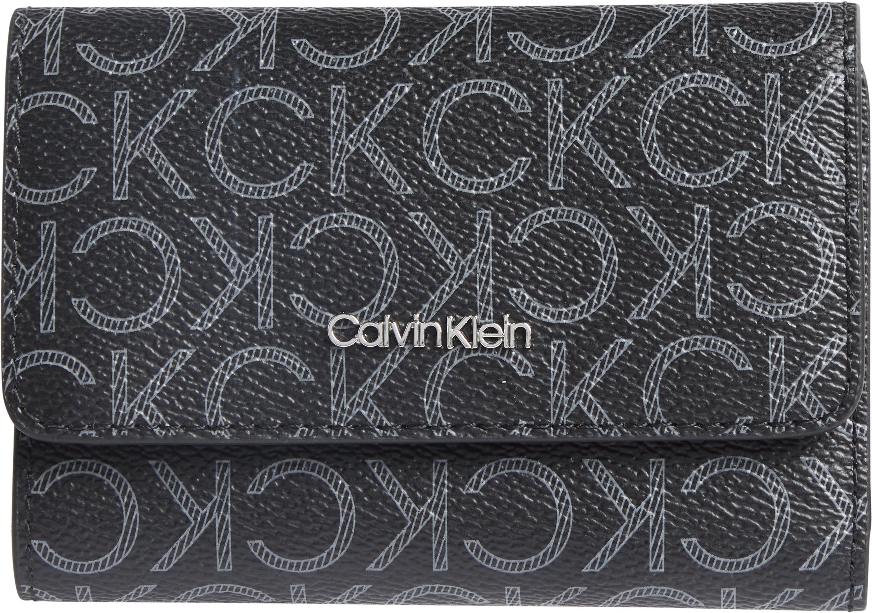 Damen Alle Damentaschen Calvin Klein Geldbörse CK MUST TRIFOLD SM MONO, mit schönem Allover Print