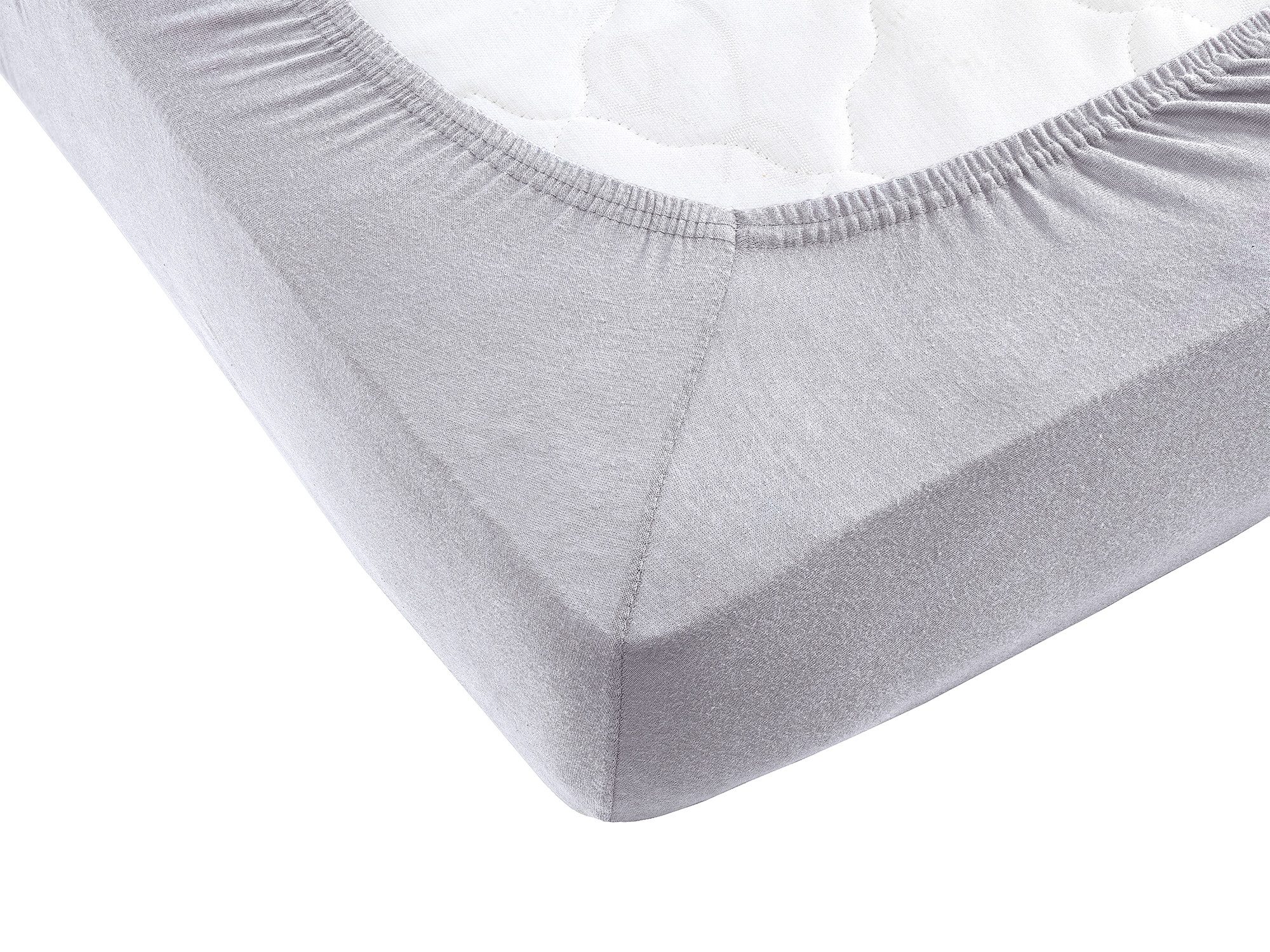 Visaggio Spannbettlaken Jersey aus 100% Baumwolle Spannbetttuch Bettlaken, Jersey, Gummizug: rundum, Spannbettlaken, für Matratzenhöhen bis 22 cm, Steghöhe 30 c – Bild 2 von 3