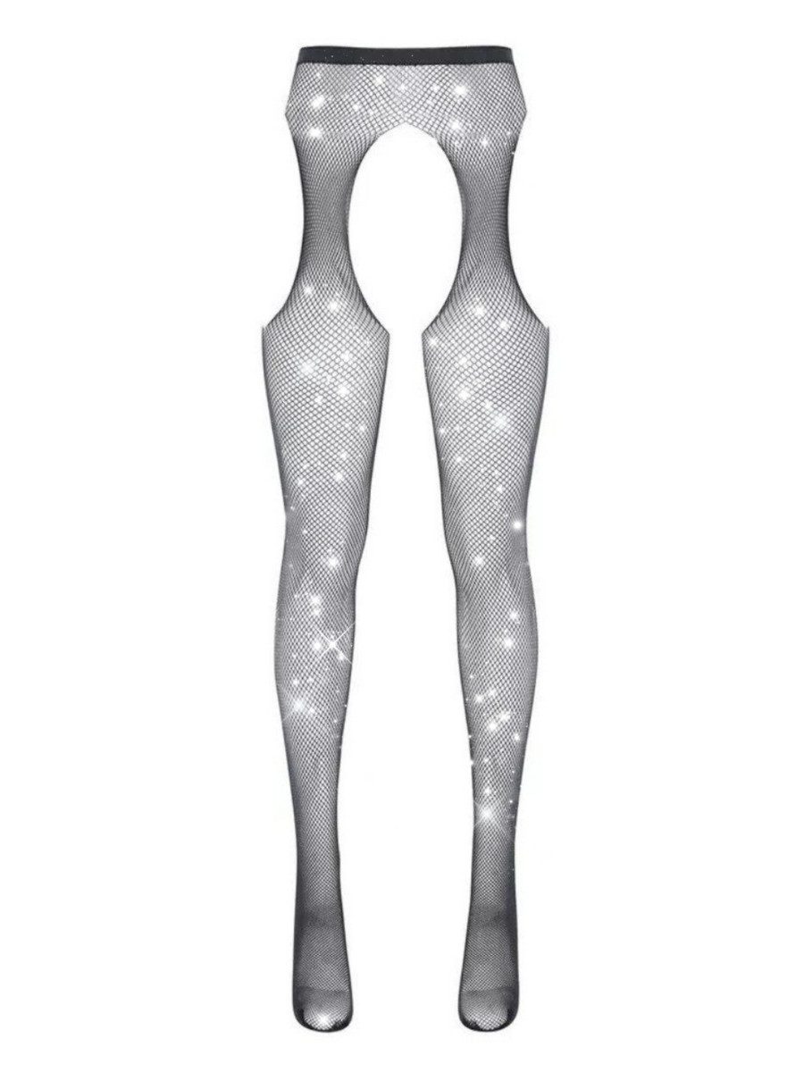 Elegant Love Strapsstrümpfe Feine Netzstrümpfe – Halterlose Reizwäsche für besondere Anlässe Ouvert-Strumpfhose mit funktionalem Schnitt