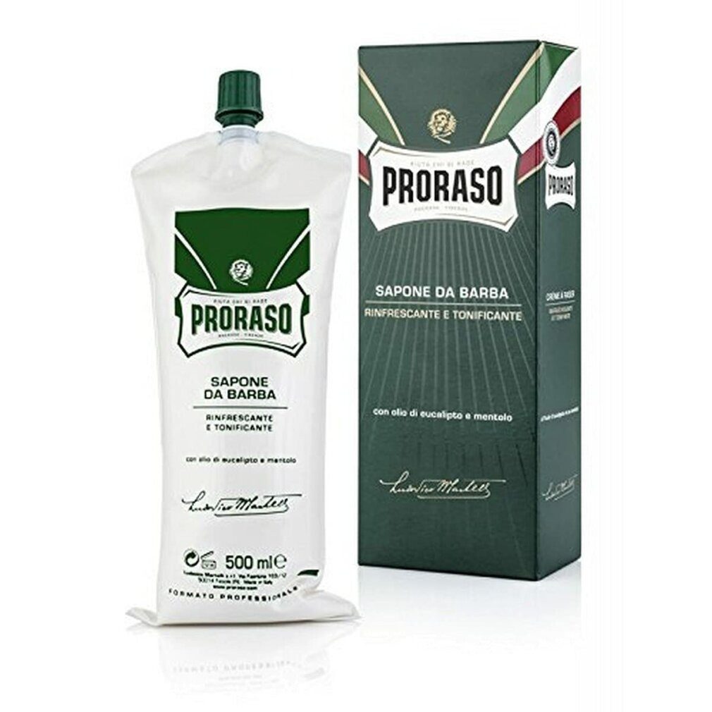 PRORASO Rasiercreme Profesional Crema De Afeitado Eucalipto-Mentol 500ml