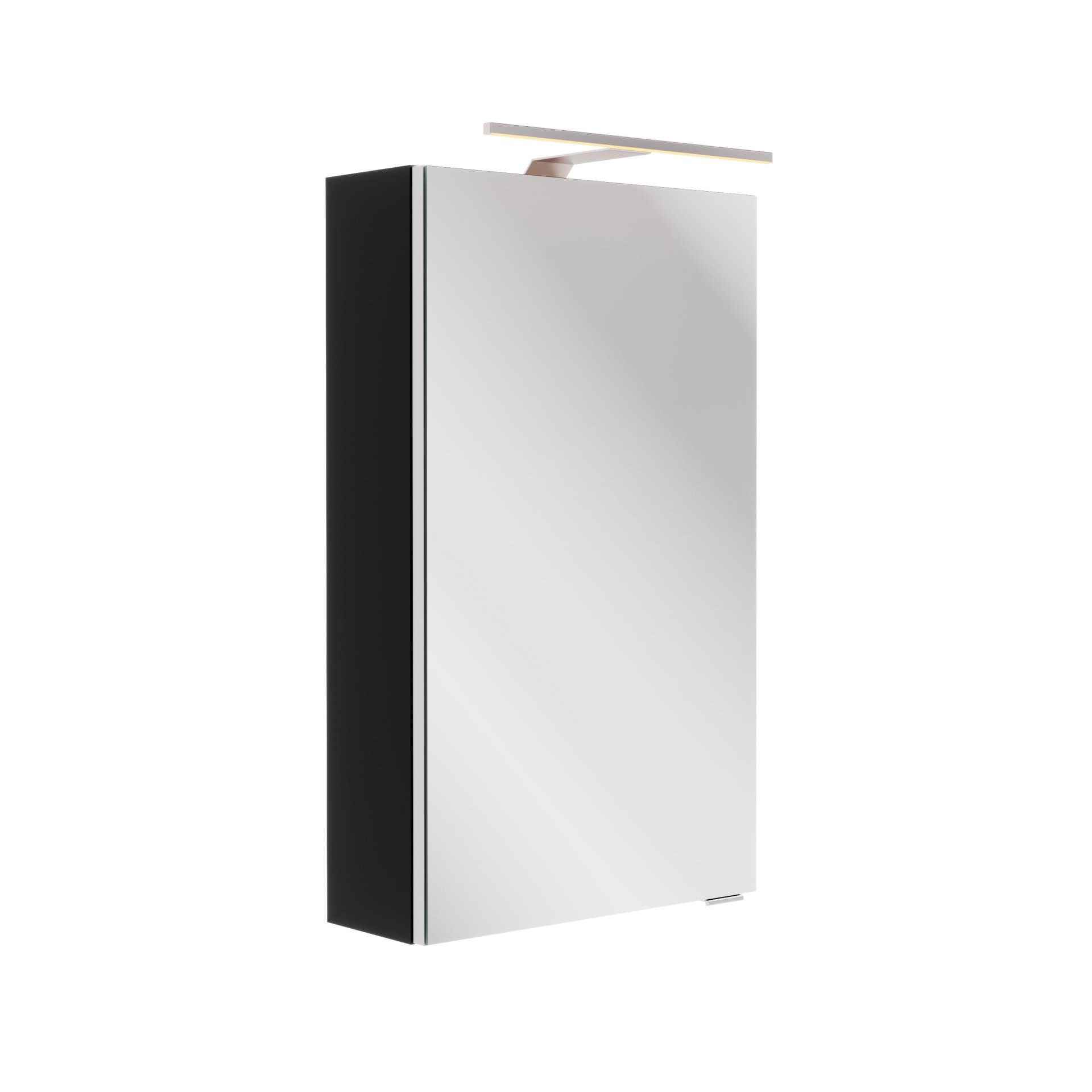 Spiegelschrank SBC B.PARIS Spiegelschrank, Gäste-WC, LED, Schwarz matt, Elektrobox